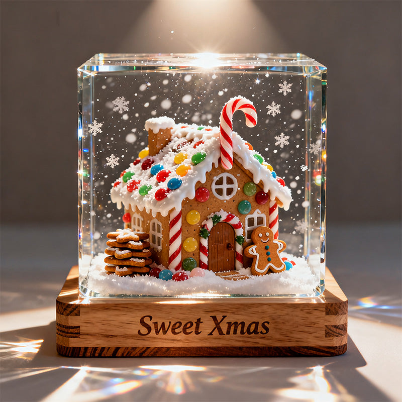 Personalized christmas candy house - themed ornament