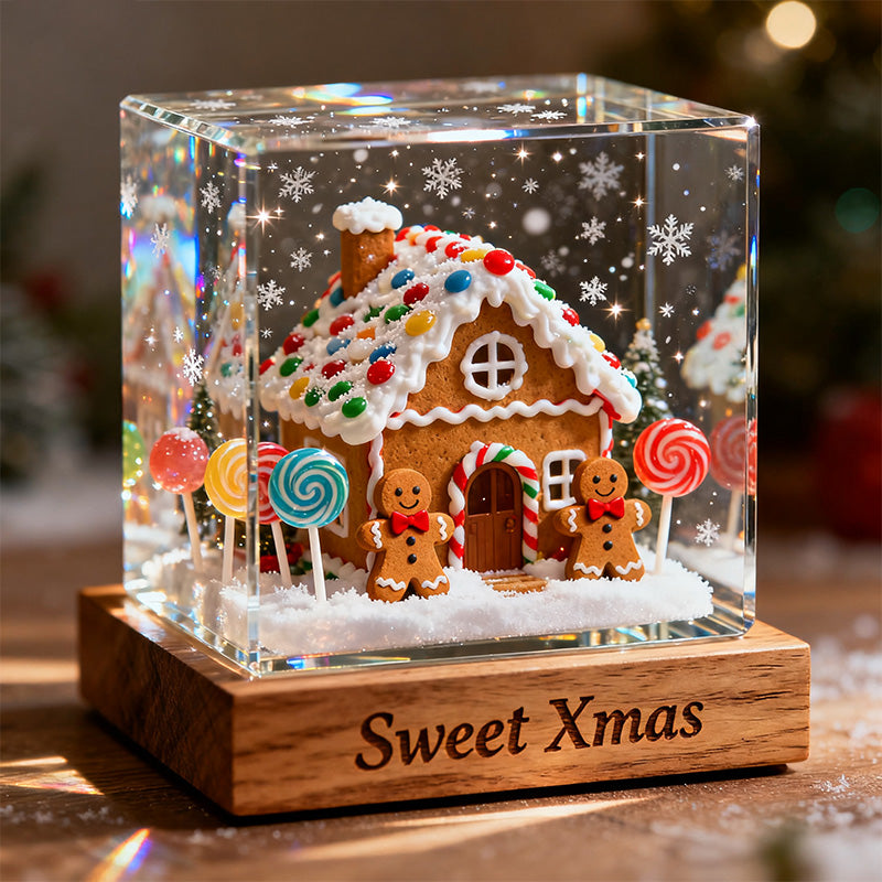 Personalized christmas candy house - themed ornament