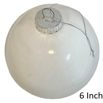 (Set of 3) Shatterproof Ball with Cap 6" Unplated