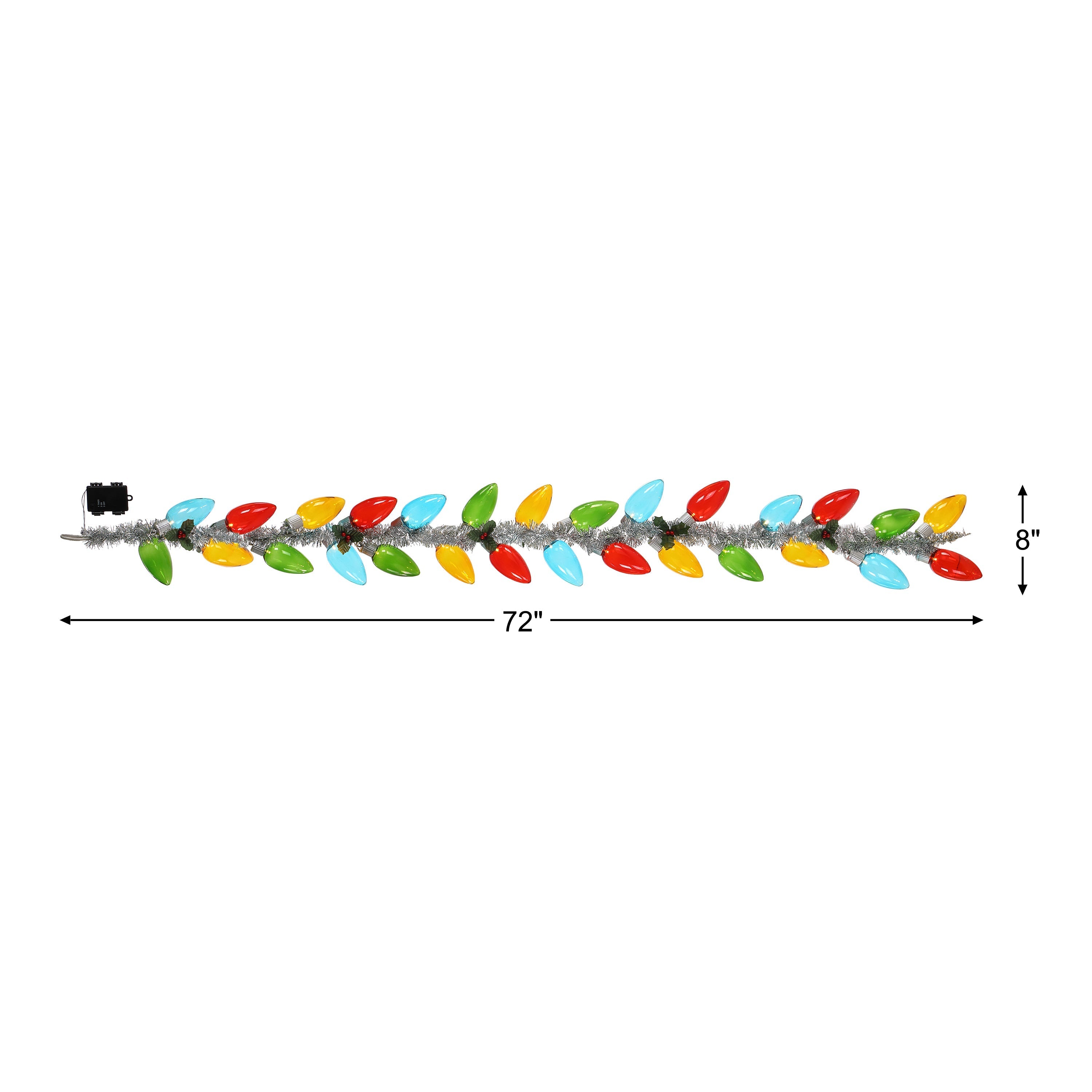 70 in. Retro C9 Bulb Garland - Multi-color