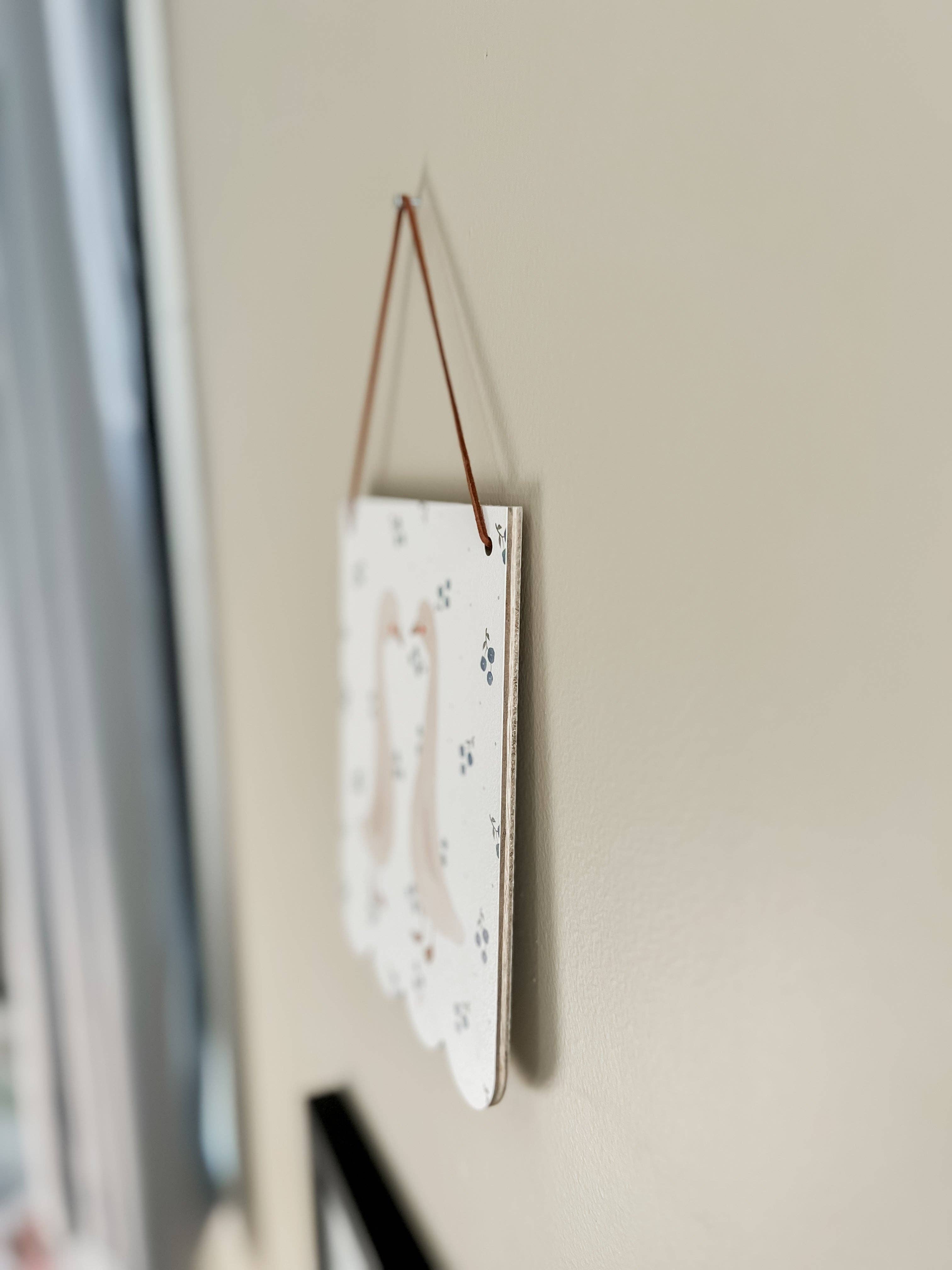 Swan & Floral Hanging Wall Art