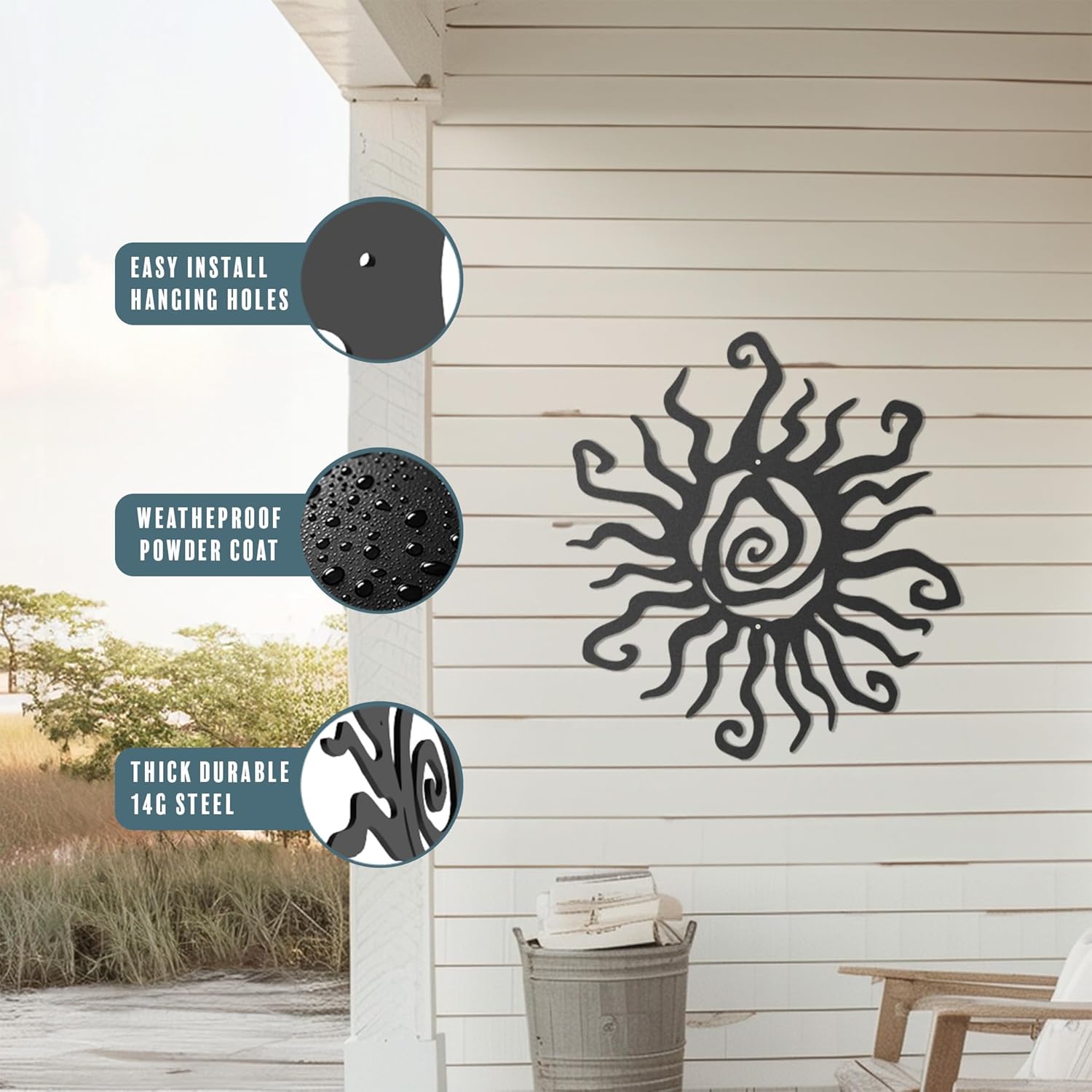 Wacky Sun Metal Wall Art