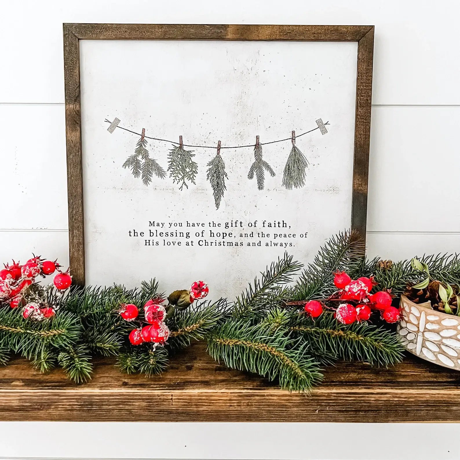 Christmas Faith Quote Sign