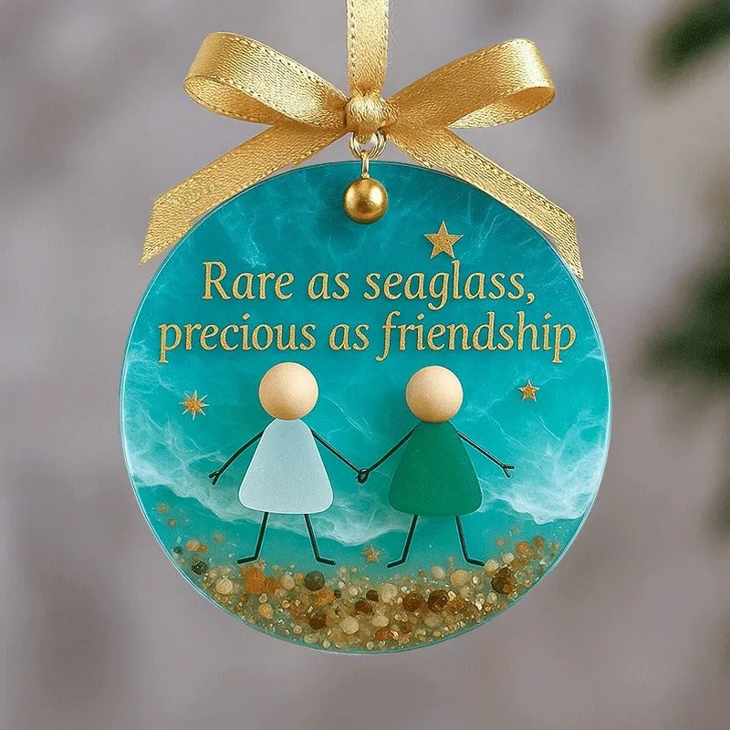 Friendship Sea Glass Christmas Ornament