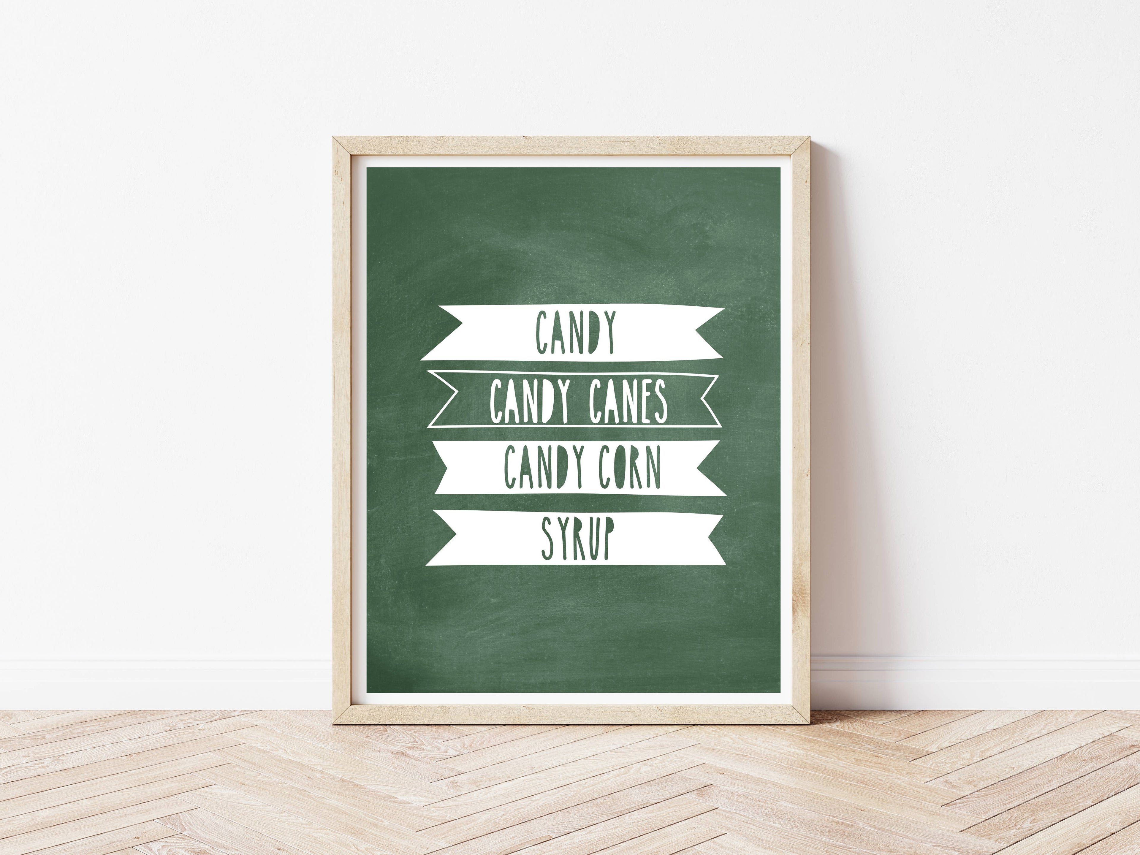 Christmas Art Print Poster Buddy The Elf Chalkboard Sign