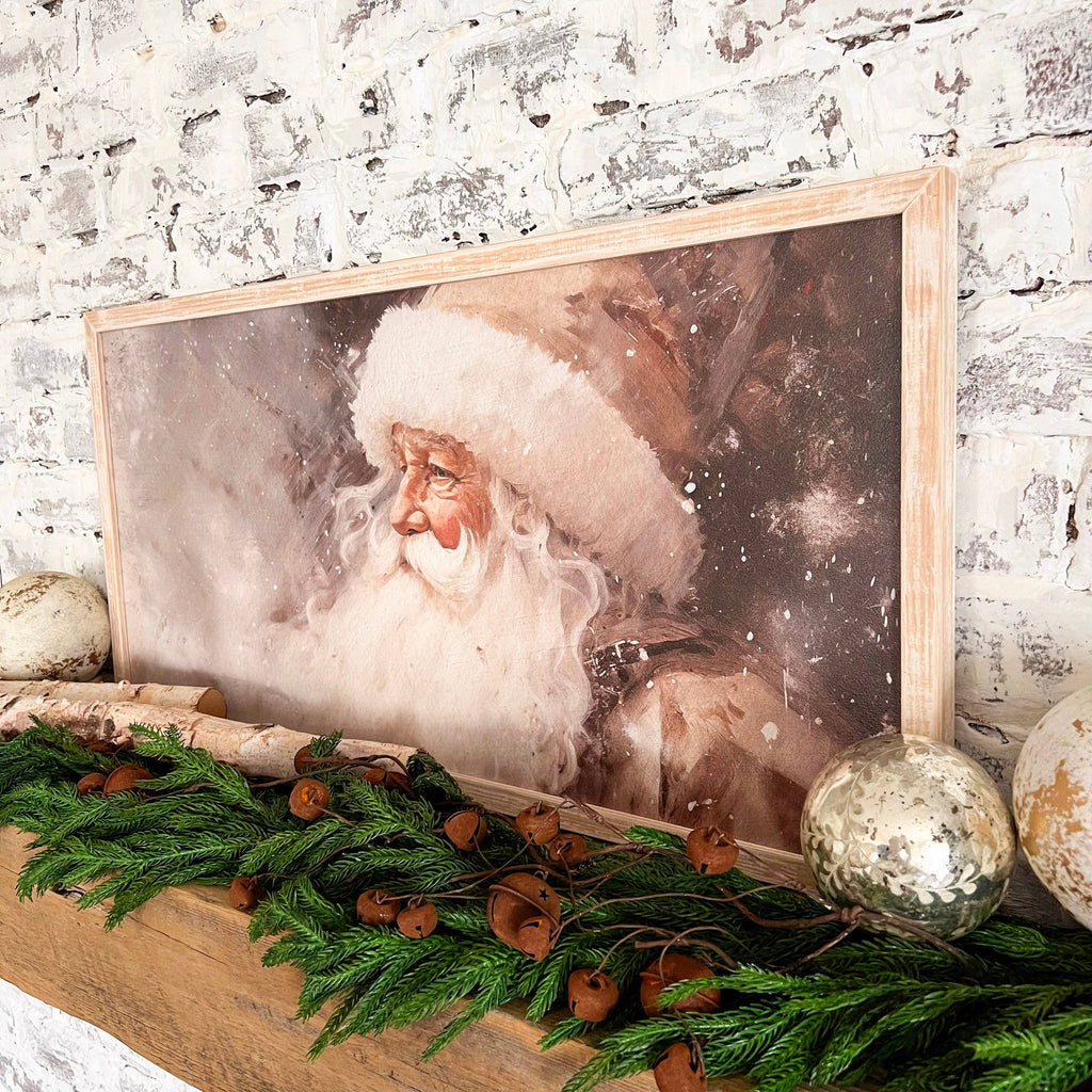 Vintage Neutral Santa Print