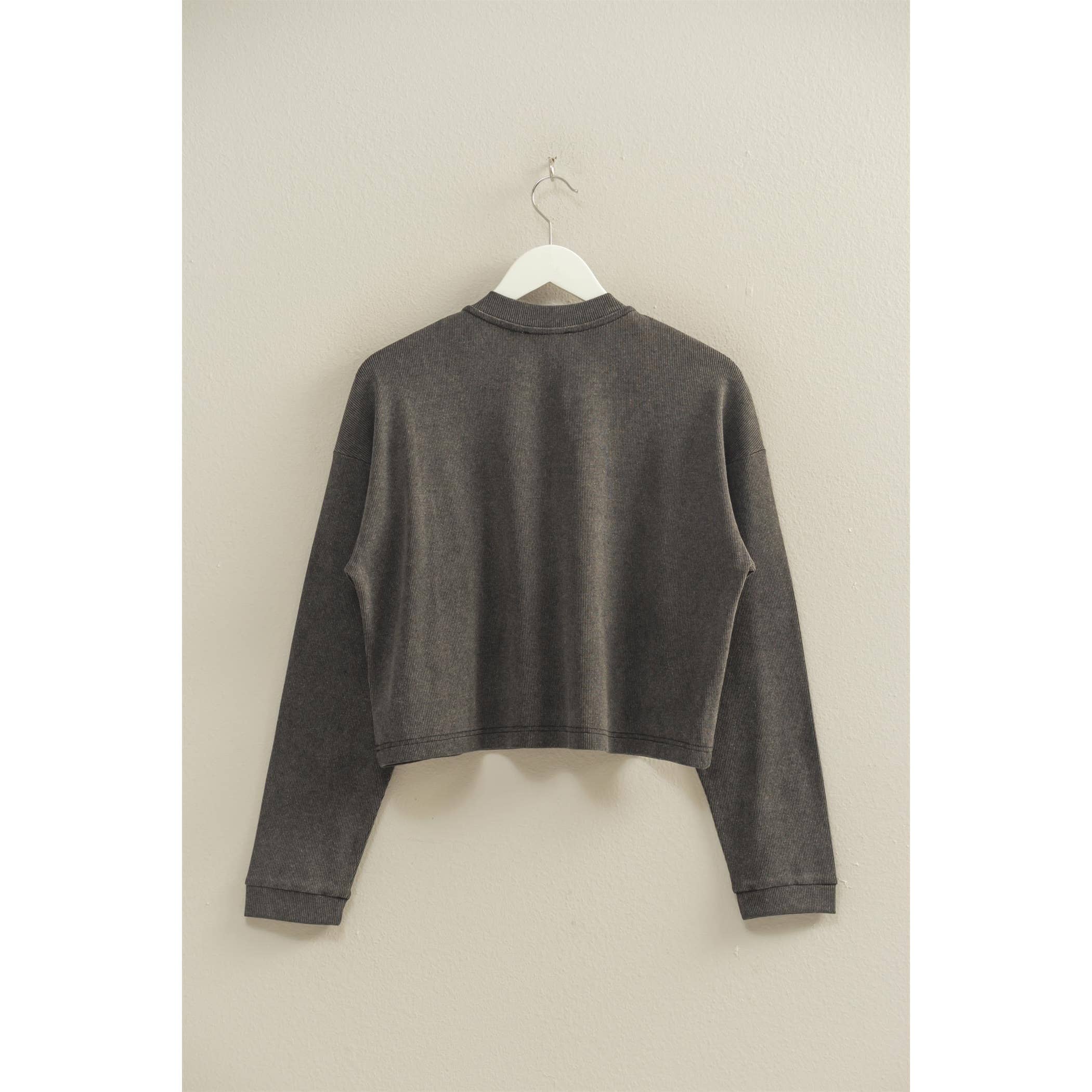 Mineral Washed Henley Top