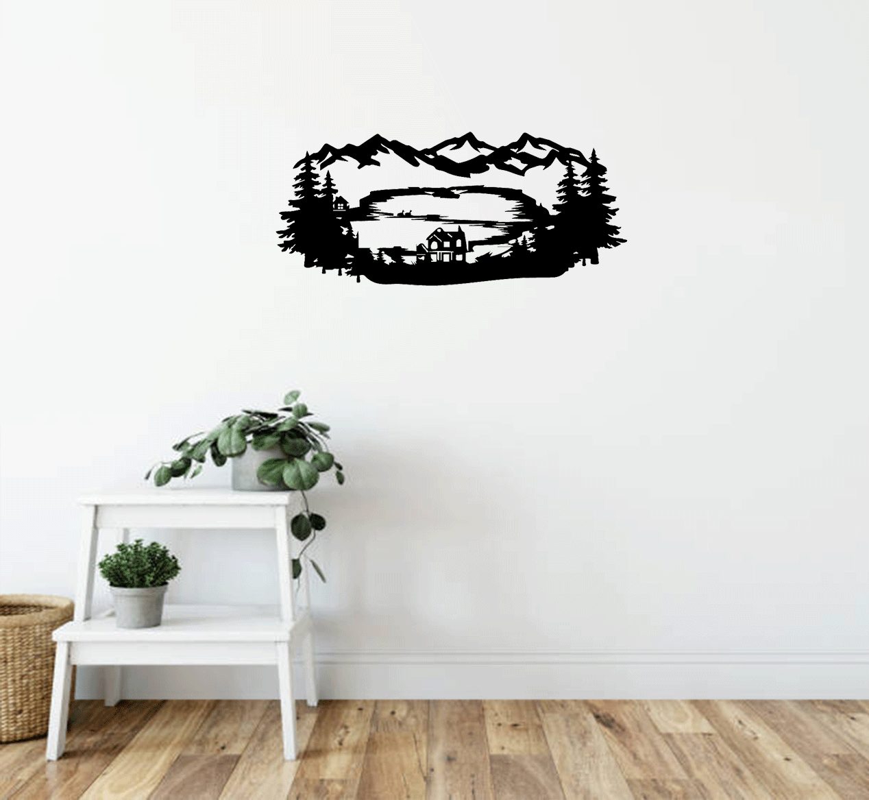 Mountain Lake View - Metal Wall Art