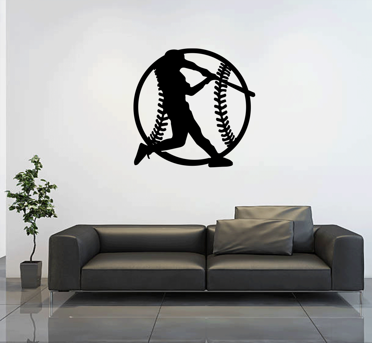 Baseball - Metal Wall Art