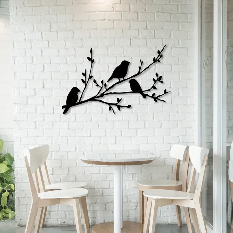 Bird on a Branch Metal Wall Art
