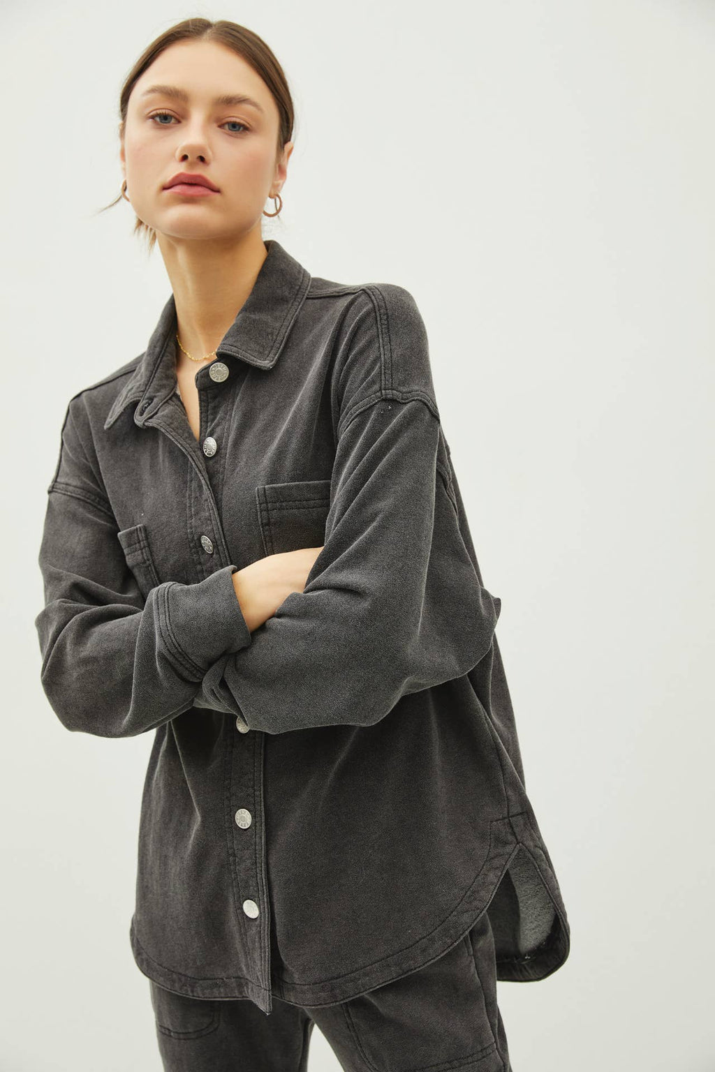 Cotton Fleece Oversized Jacket