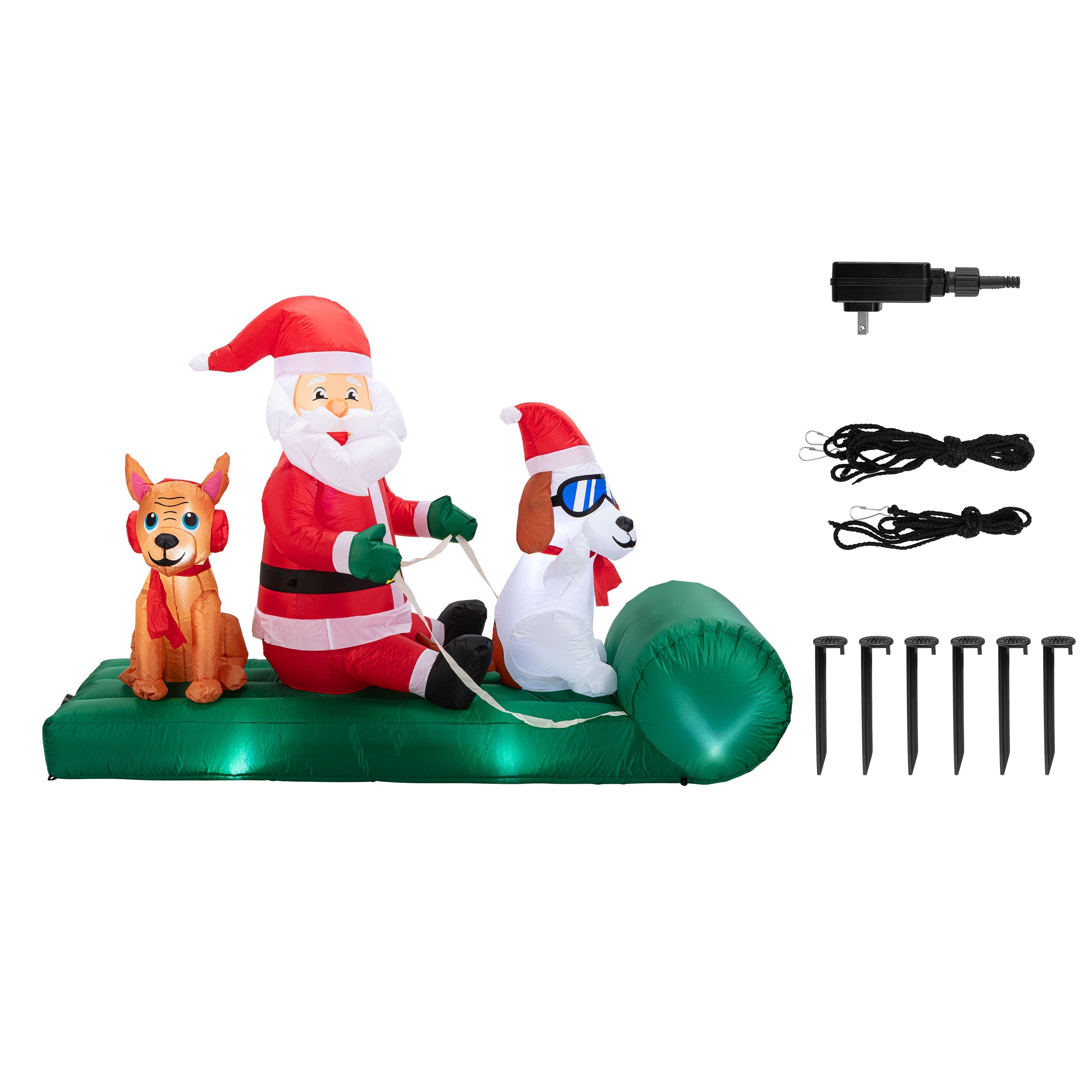 8 ft. Outdoor Lit Inflatable - Santa's Dog Sled