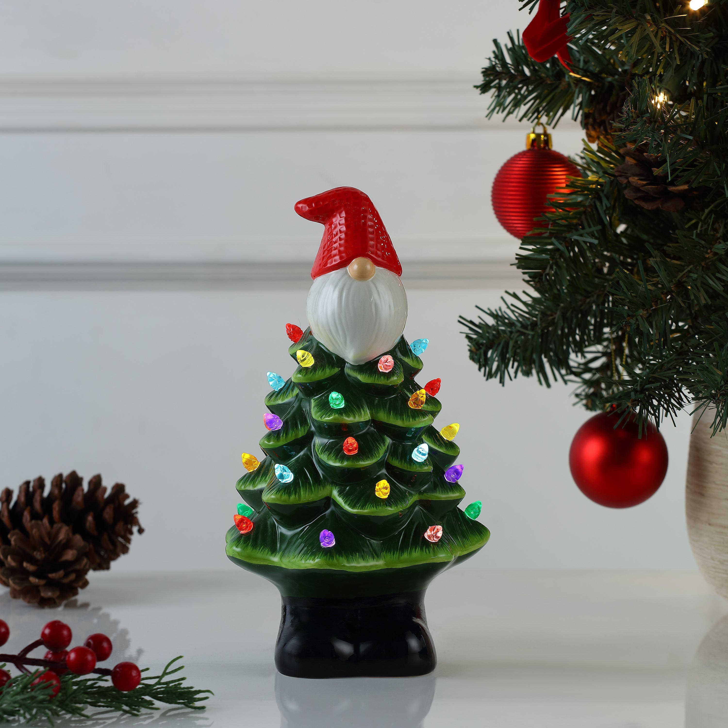 8 in. Nostalgic Ceramic Gnome Tree