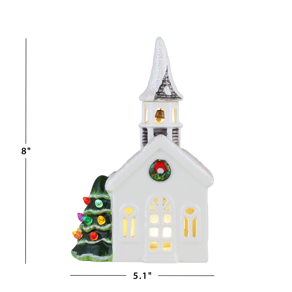 8 in. Nostalgic Ceramic Village - Church