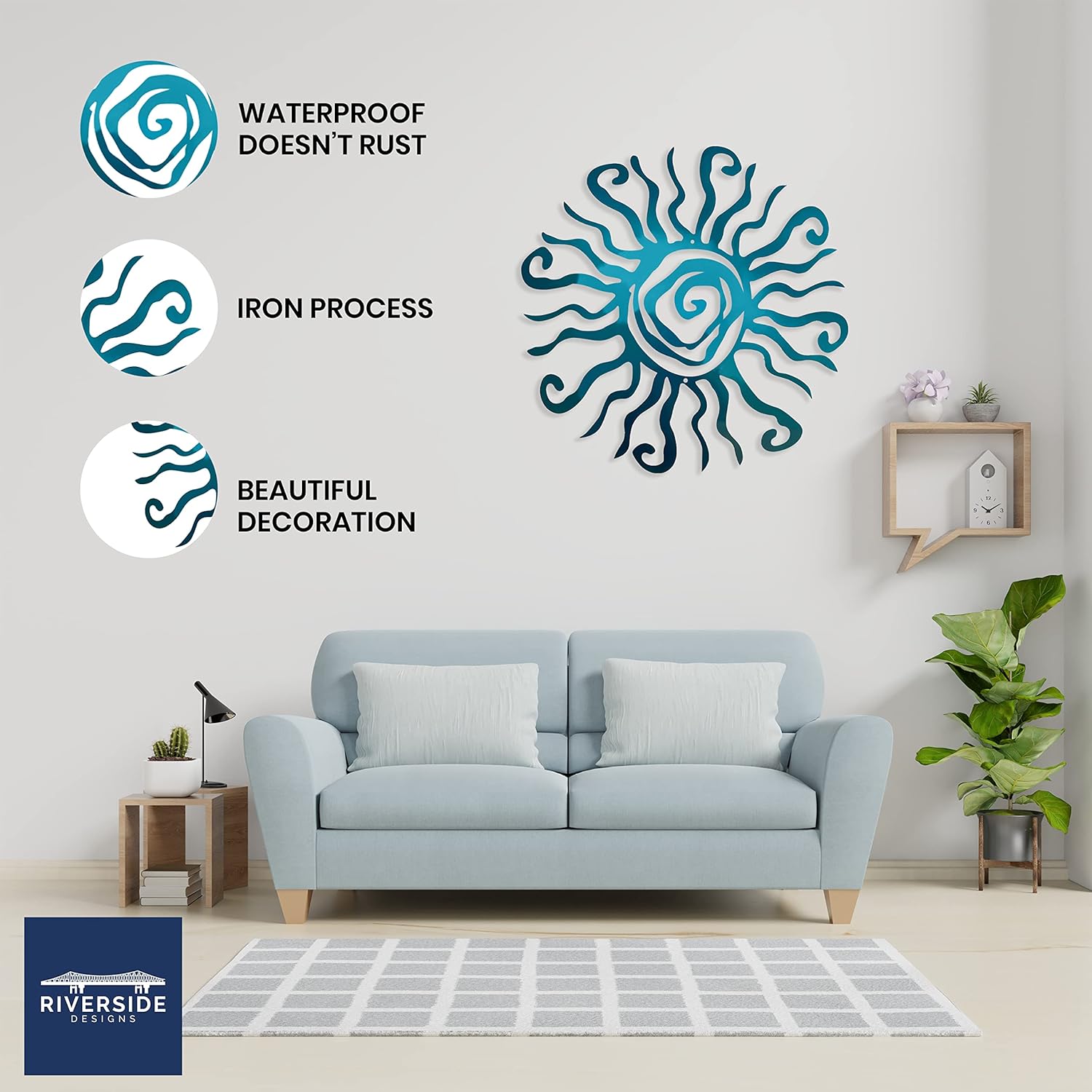 Wacky Sun Metal Wall Art