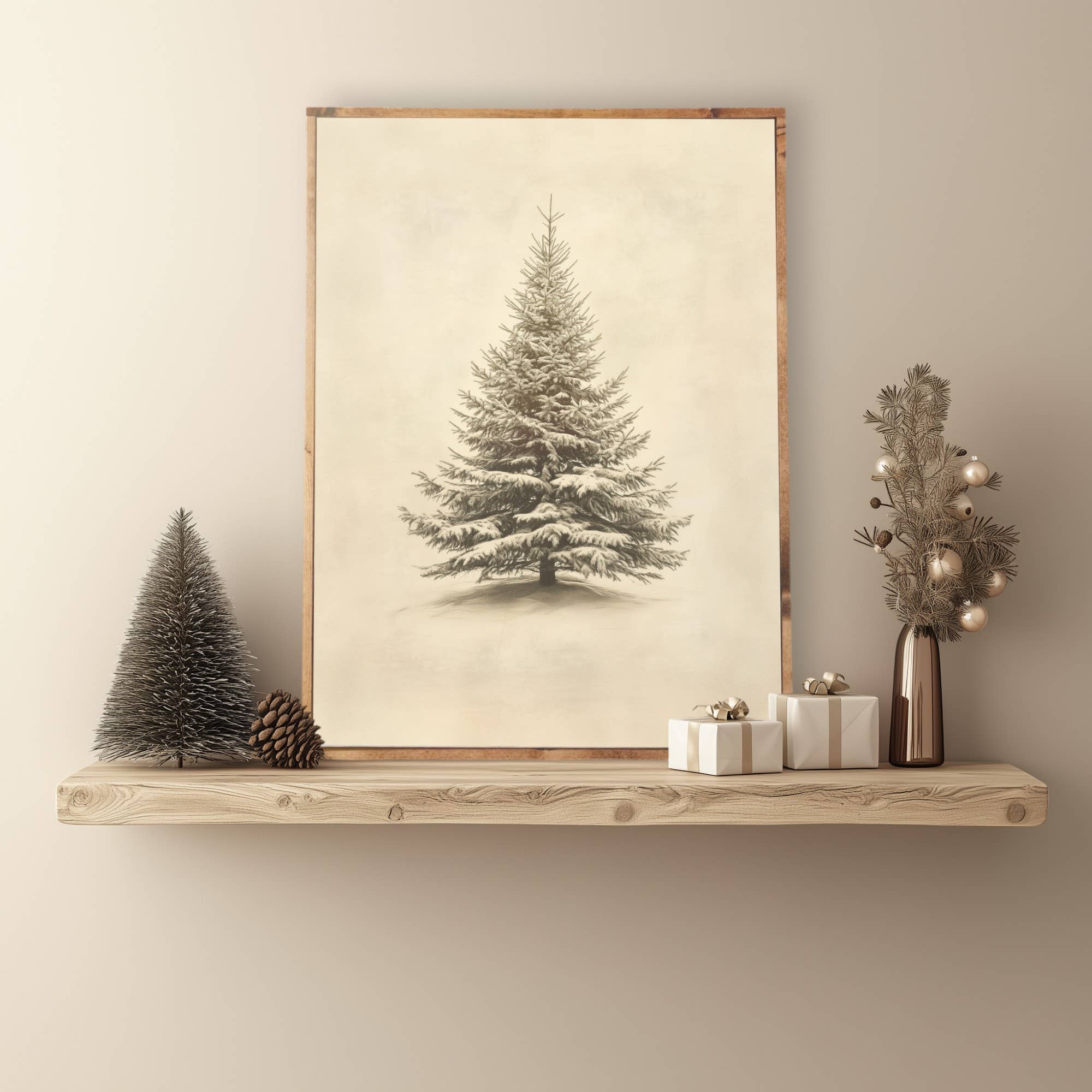 Vintage Evergreen Print