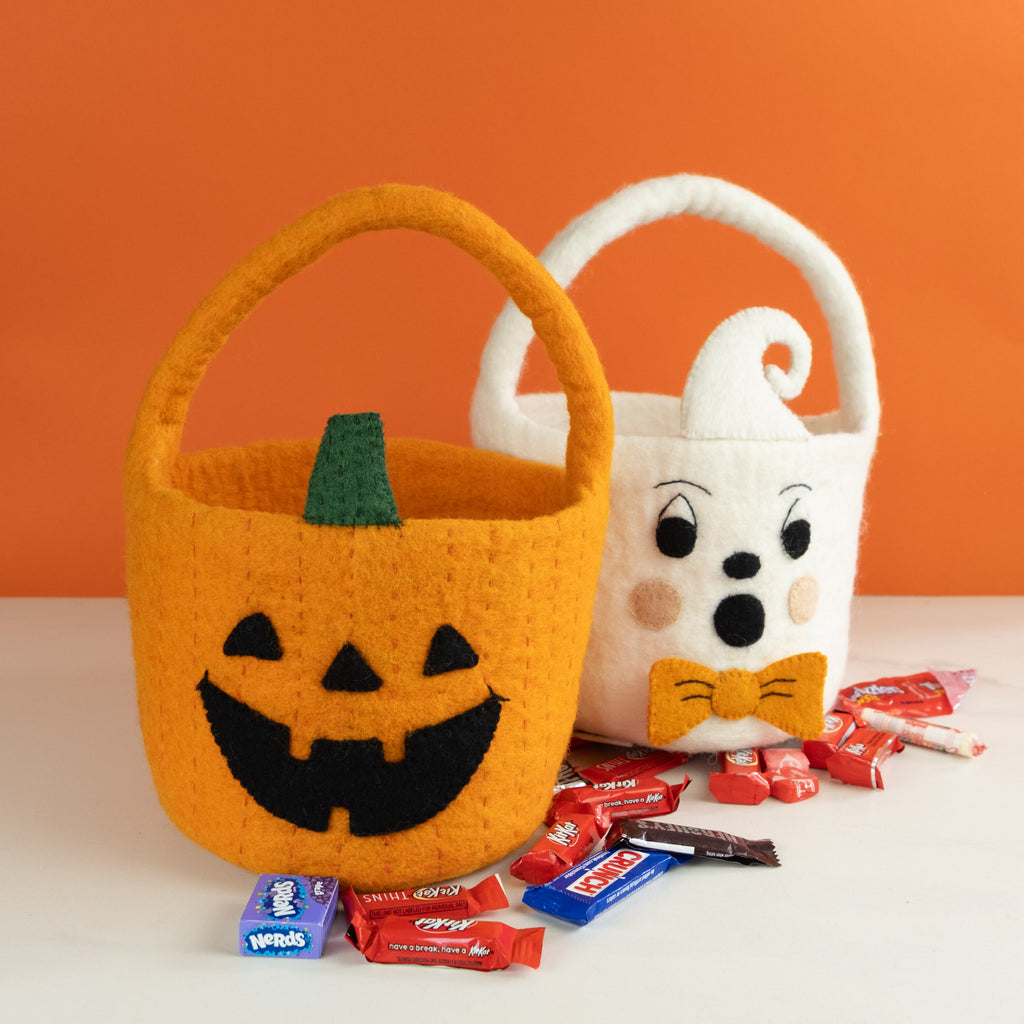 Felt Halloween Bucket Jack-o'-lantern