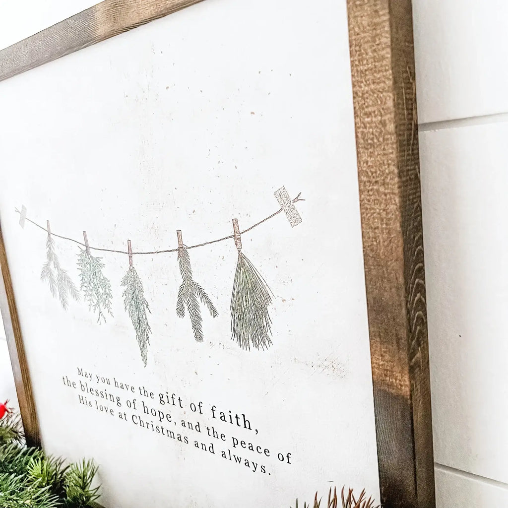 Christmas Faith Quote Sign