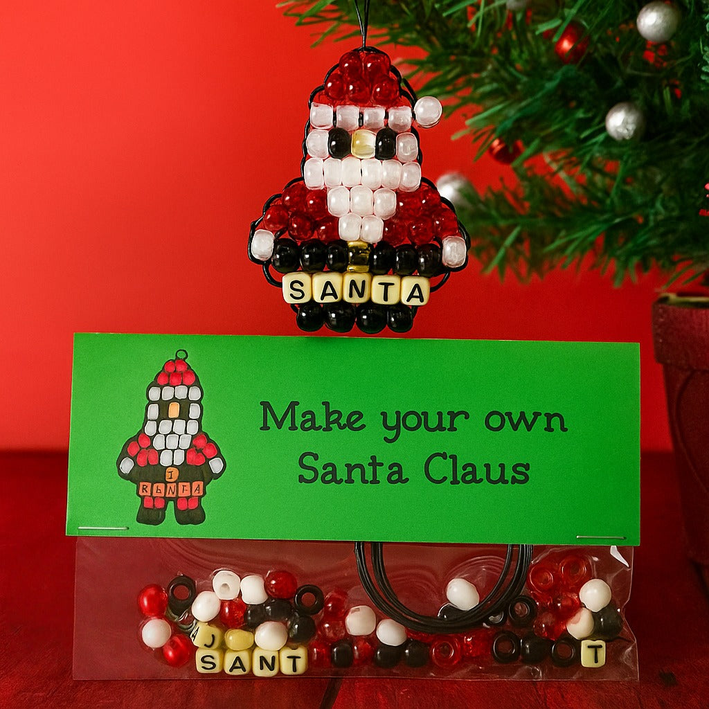 Make Your Own Beaded Santa Claus Kit