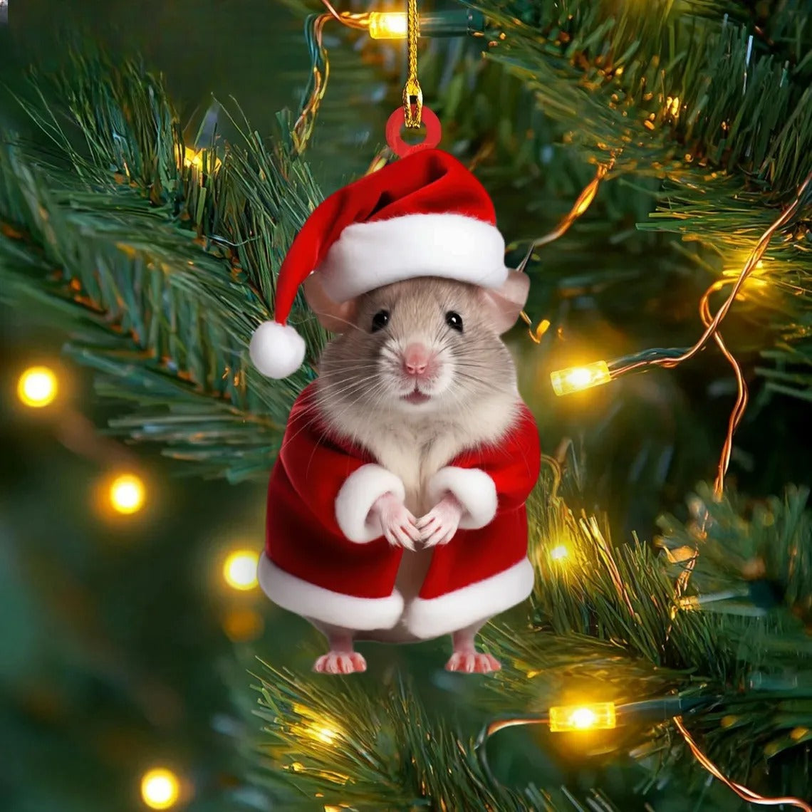 Cute Rat Christmas Ornaments