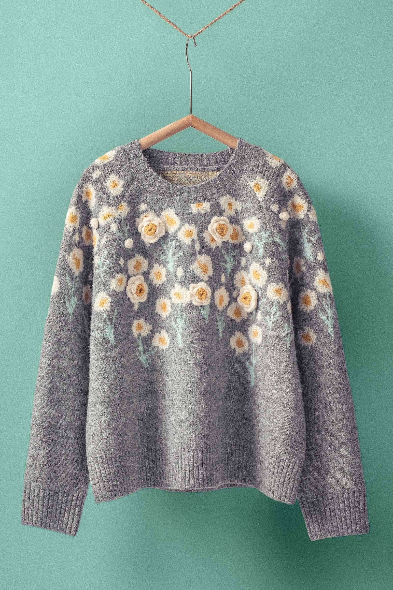 Daisy Embossed Sweater