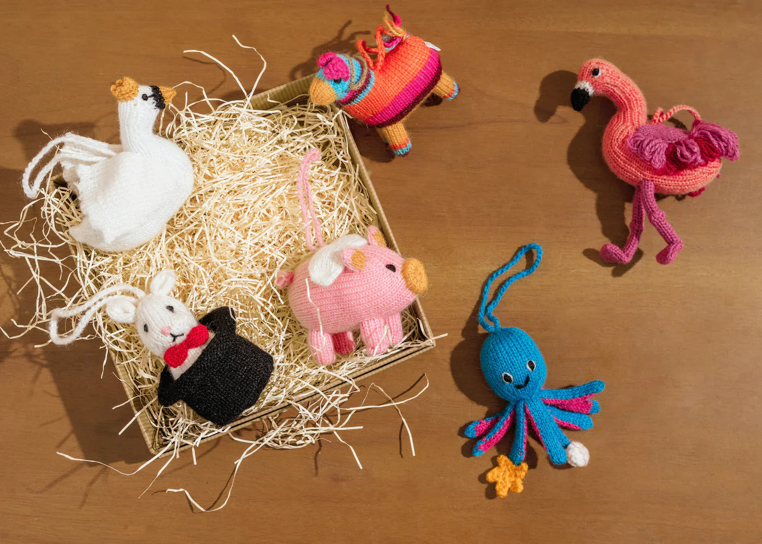 Party Animal Knit Ornaments