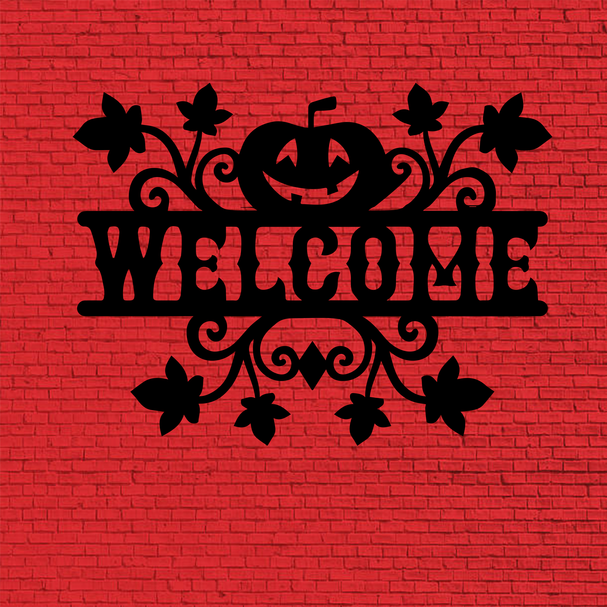 Welcome Halloween Metal Wall Art