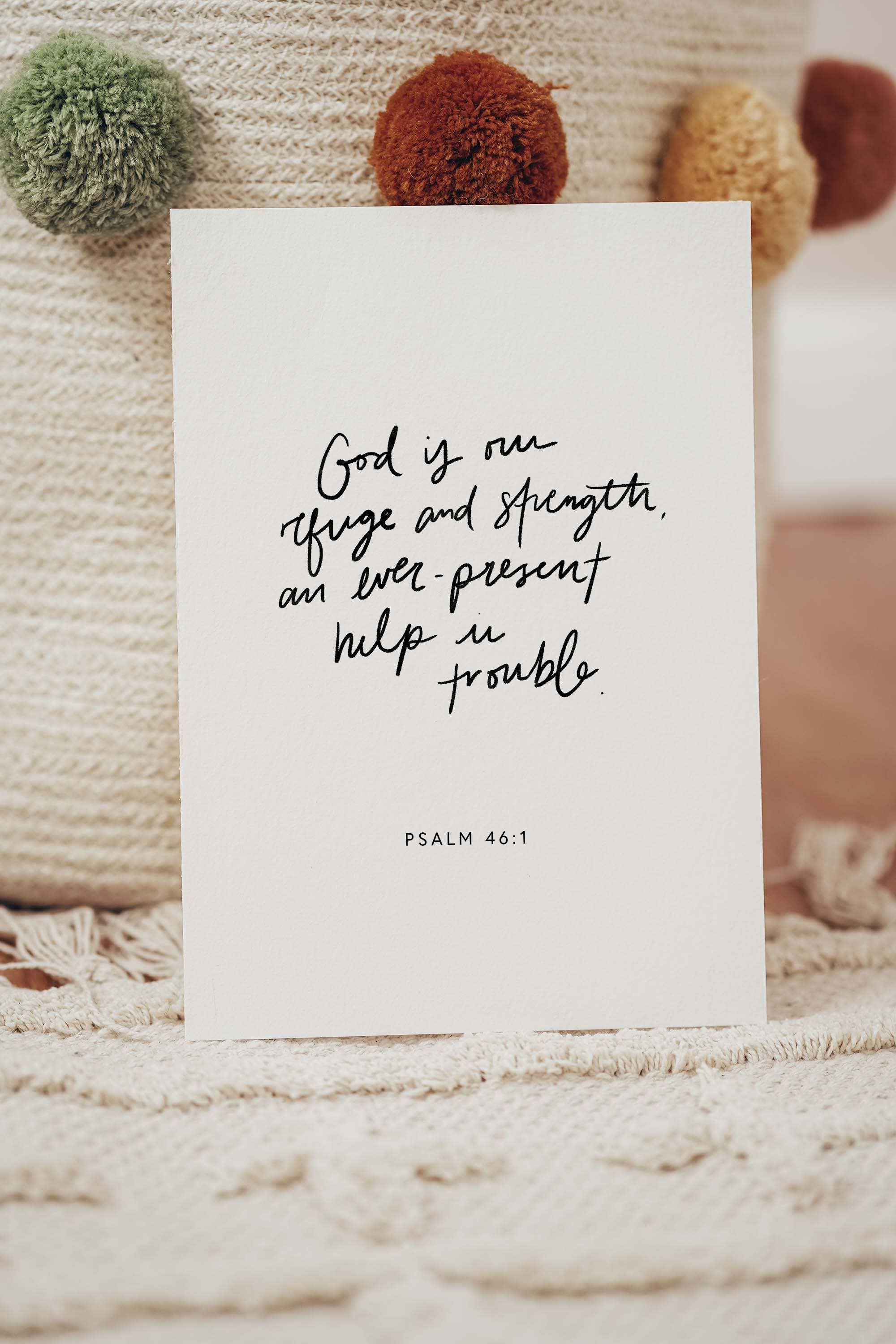 God is Our Refuge Sympathy Card