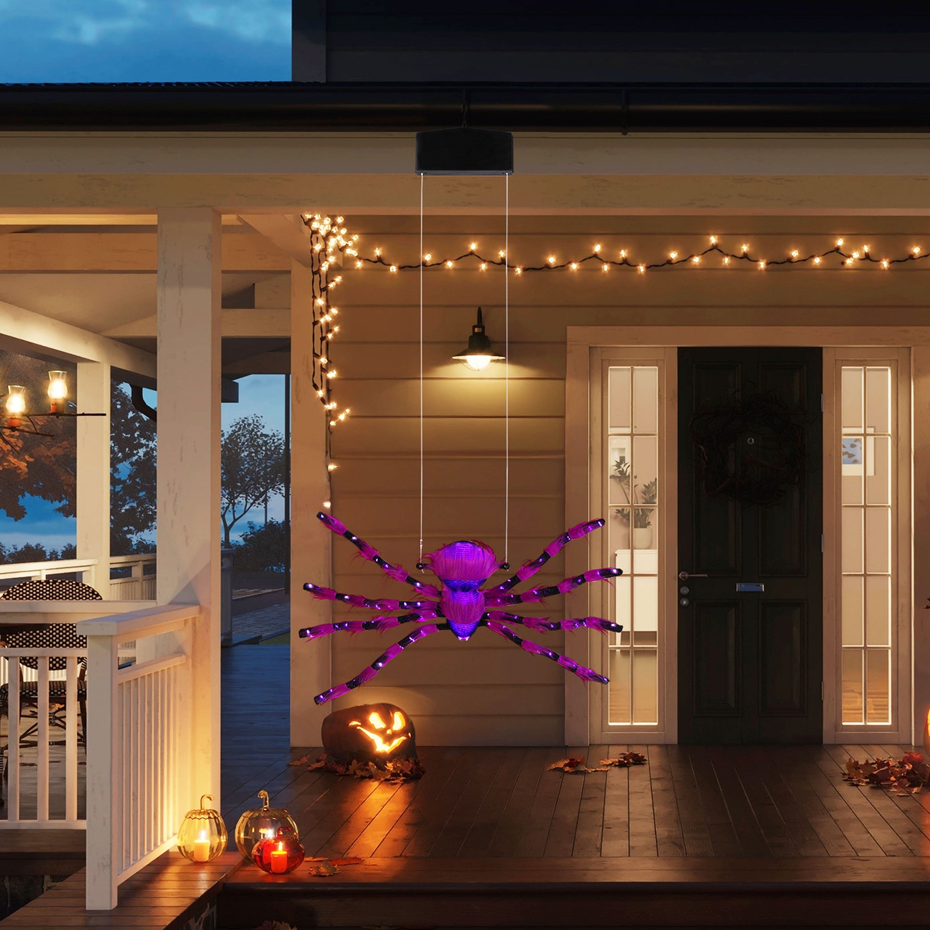 9 ft. Animated Outdoor Halloween Climbing Spider