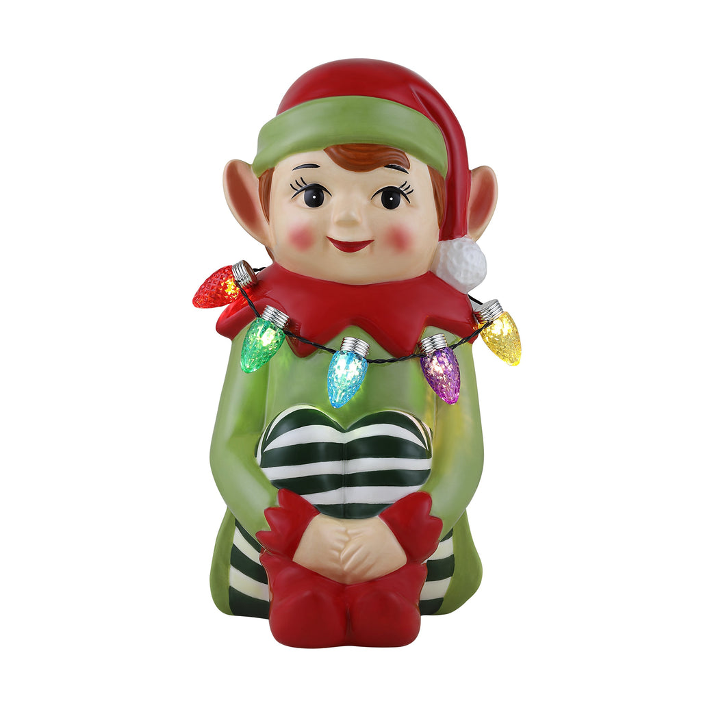 9 in. Nostalgic Ceramic Figure - Elf