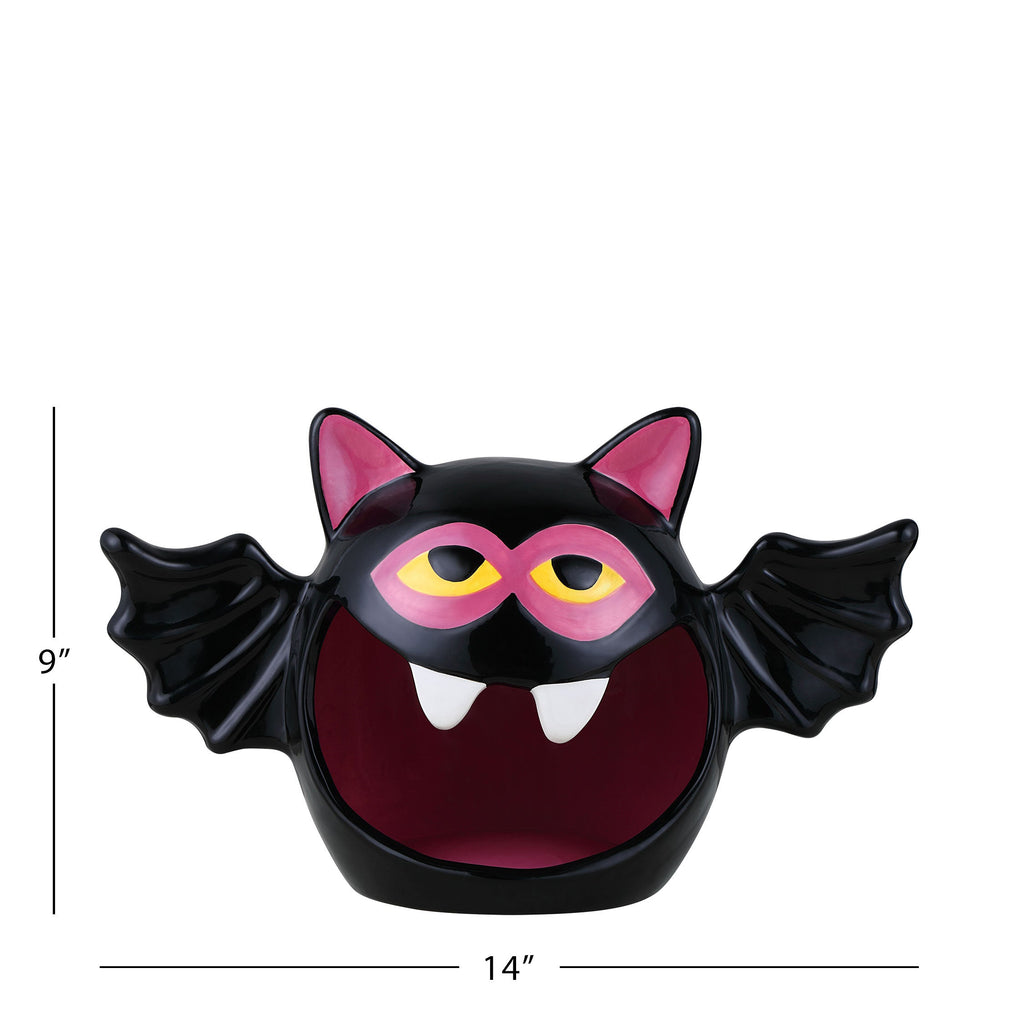 9 in. Motion Activated Ceramic Bat Candy Bowl