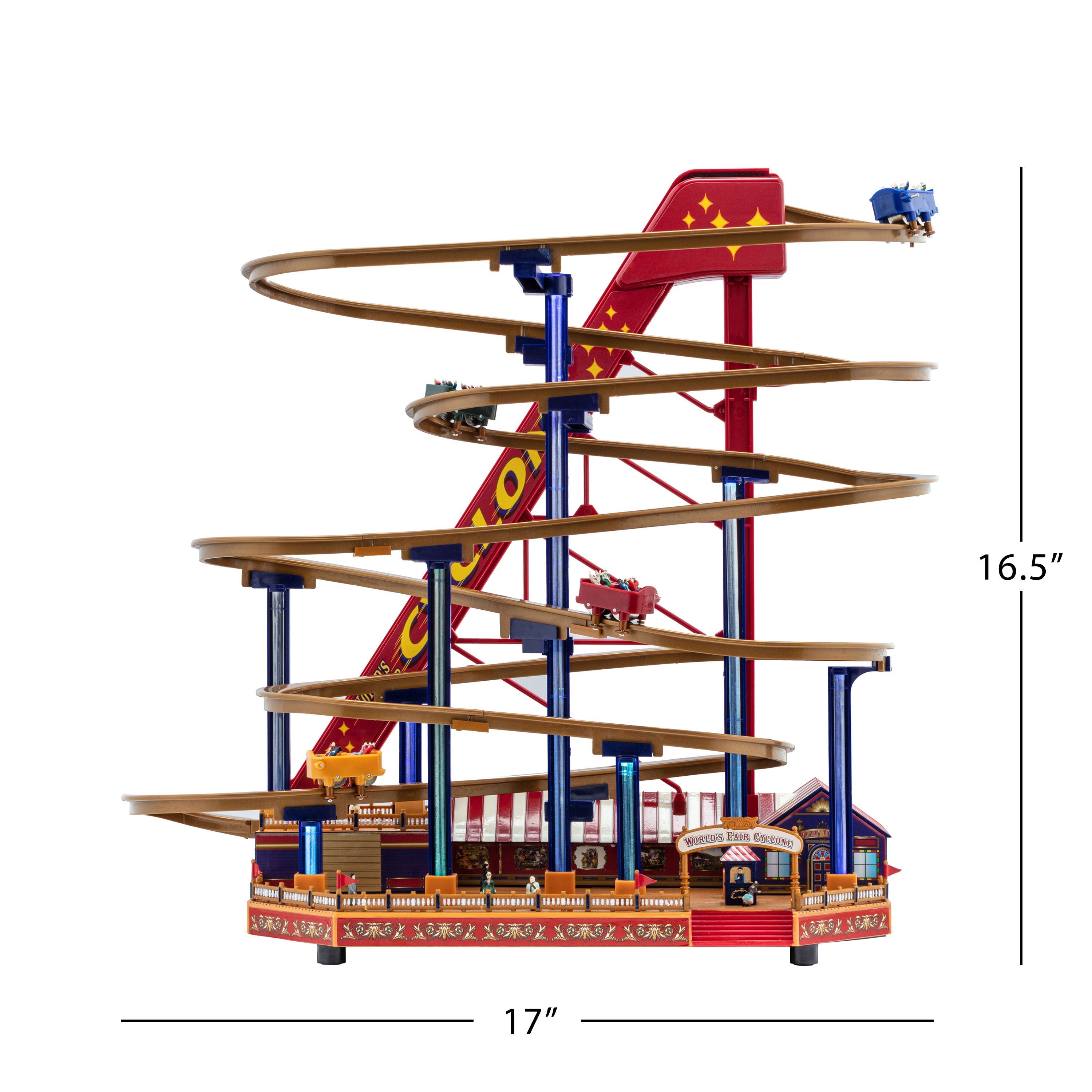 16 in. Animated Worlds Fair Roller Coaster