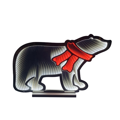 Infinity Polar Bear Red Scarf 23.5"