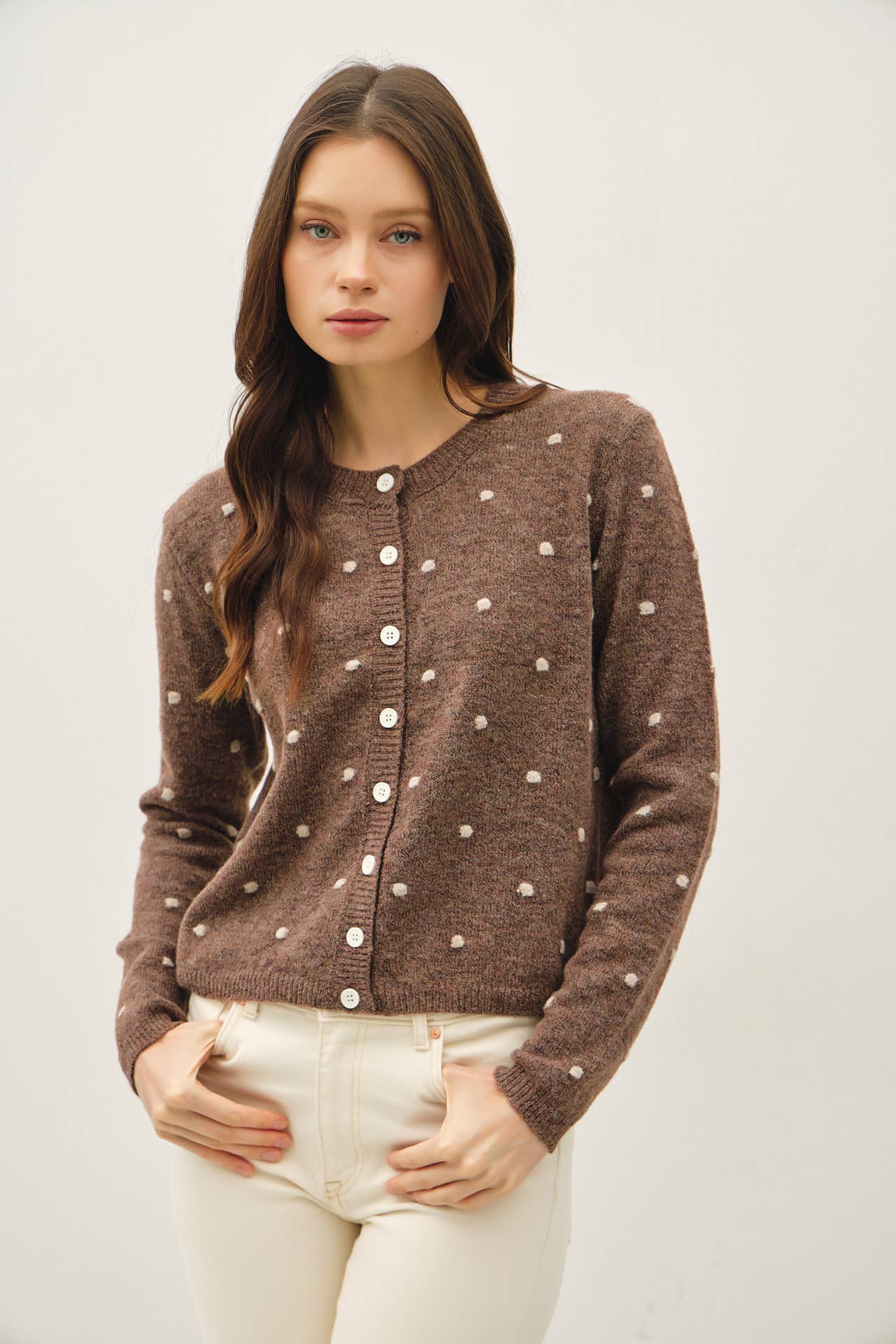 Polka Dots Sweater Cardigan