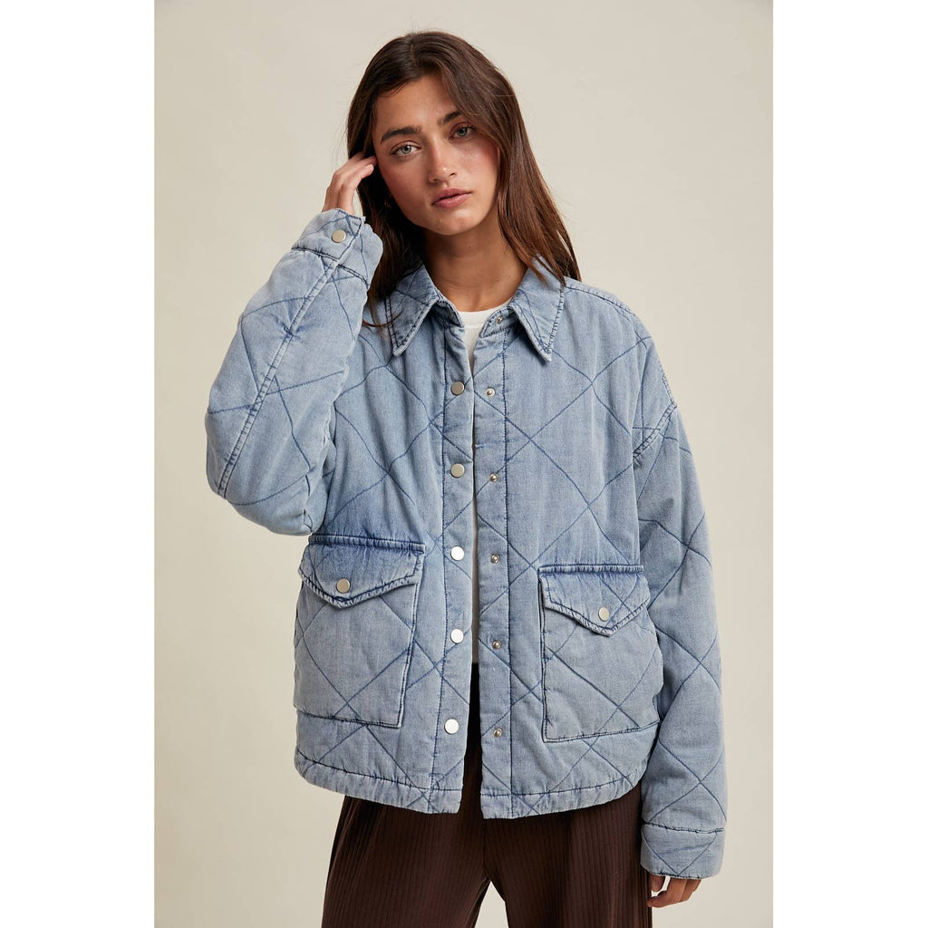 Quilted Denim Jacket