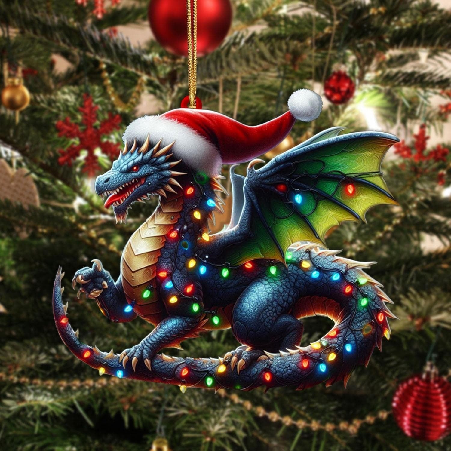 Christmas Dragon Ornaments
