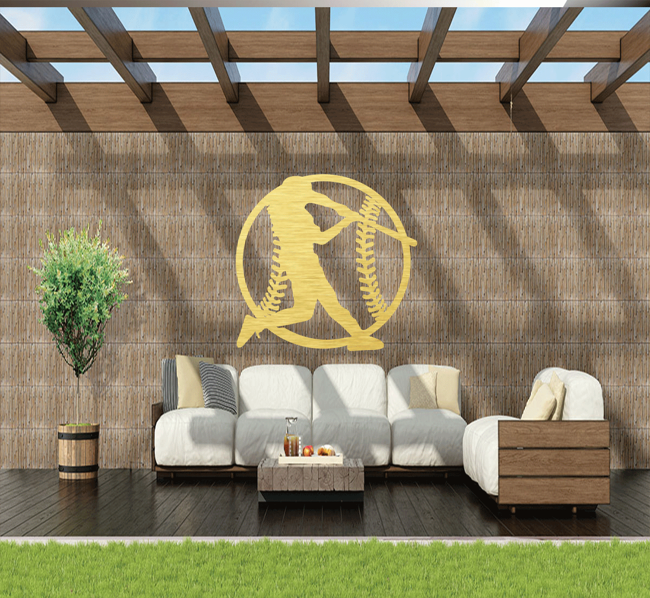 Baseball - Metal Wall Art