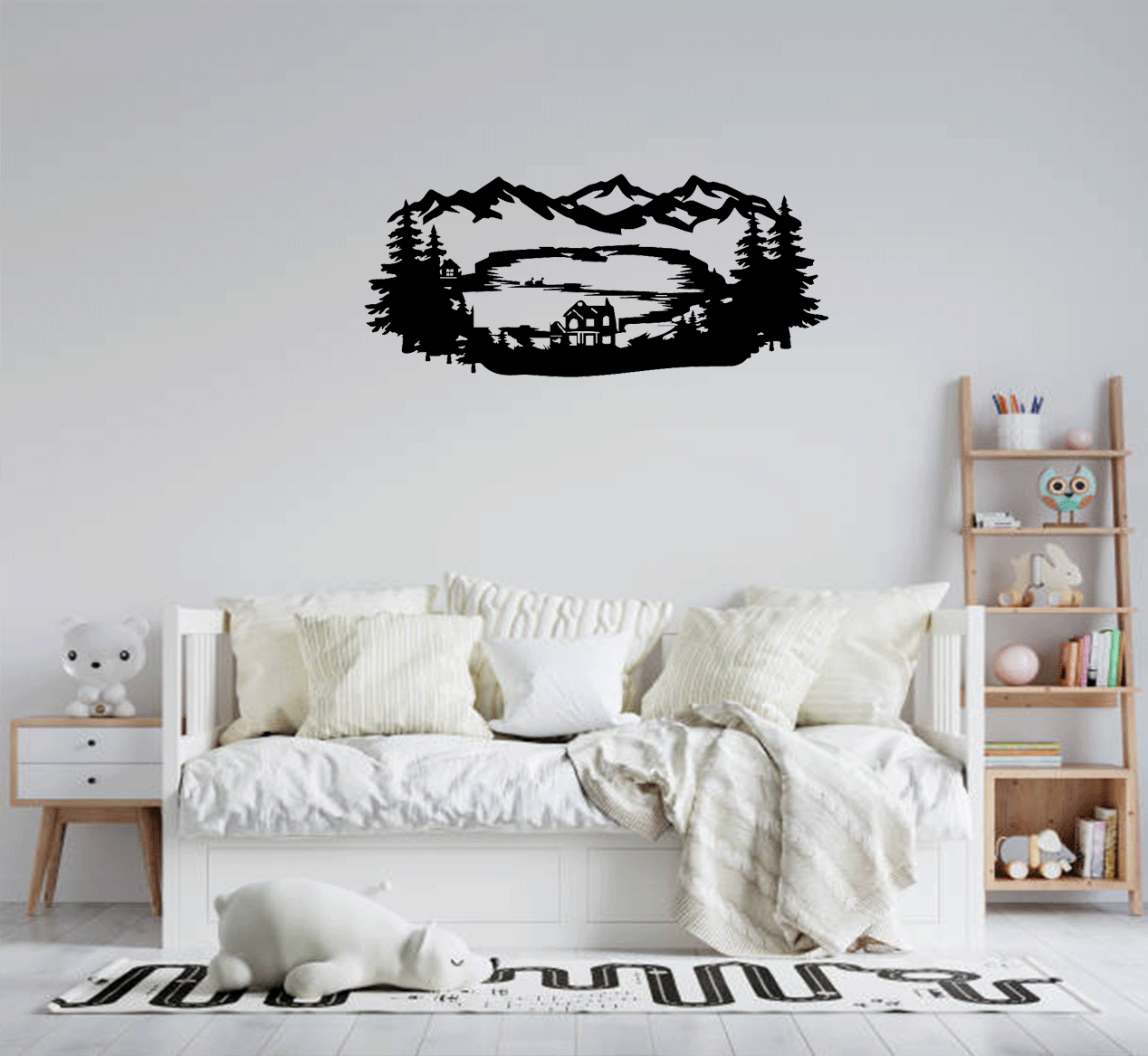 Mountain Lake View - Metal Wall Art