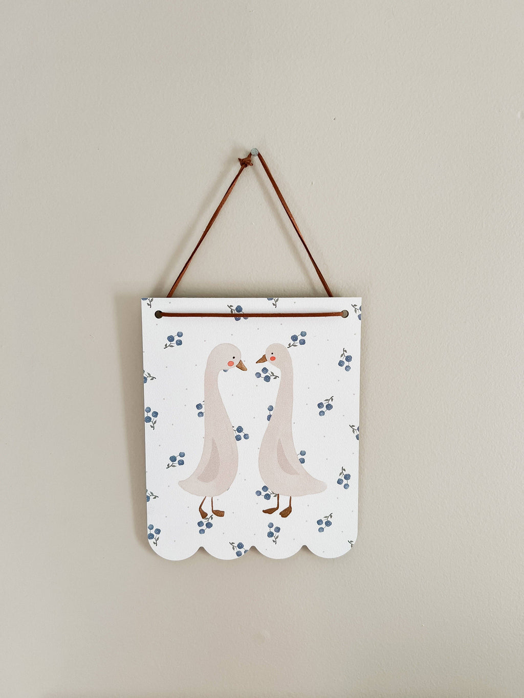 Swan & Floral Hanging Wall Art