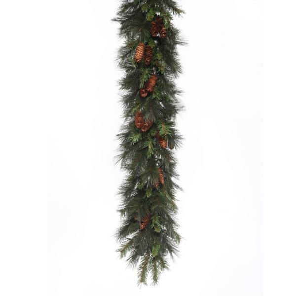 9' Un-Lit Mixed Noble Garland