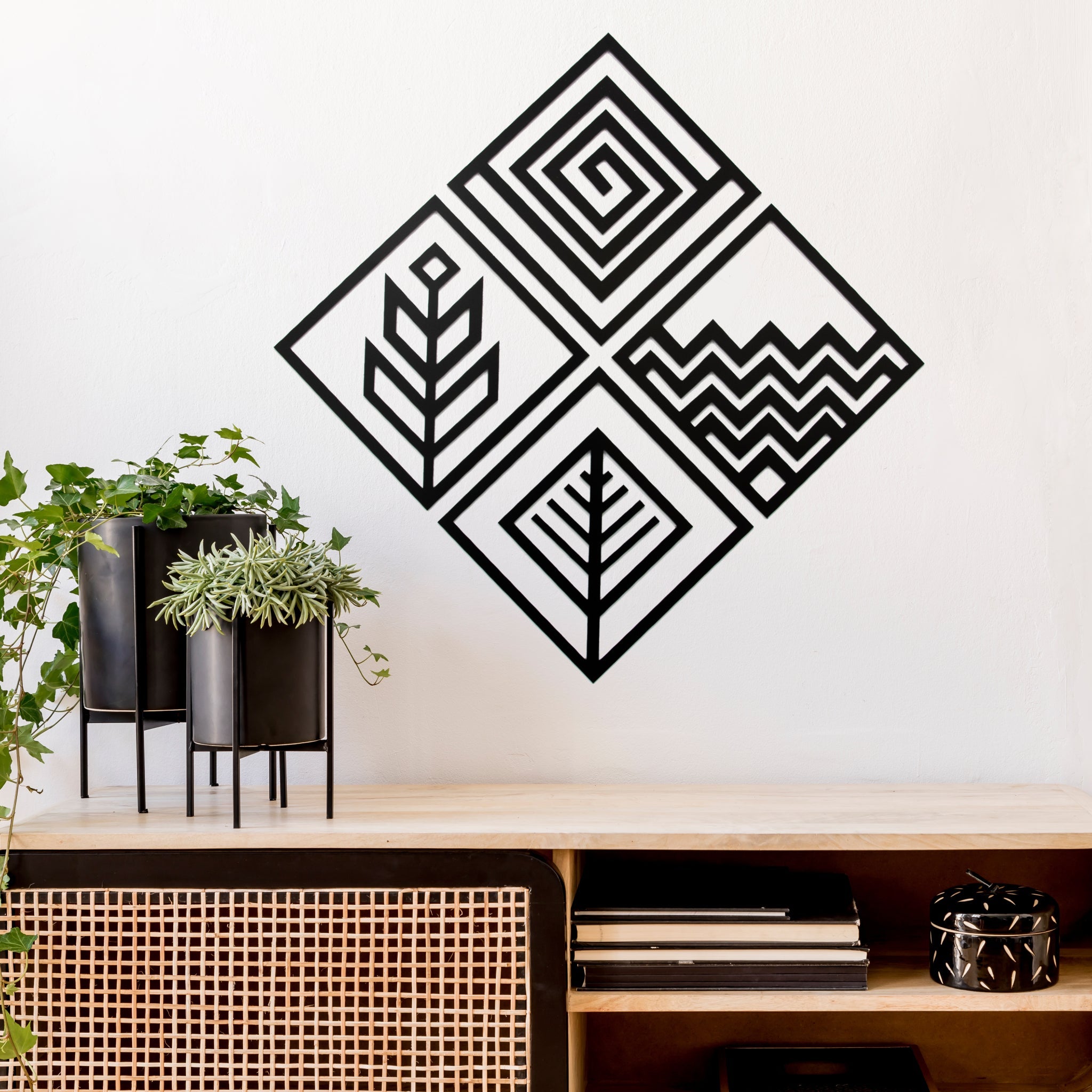 Four Elements Geometric - Metal Wall Art