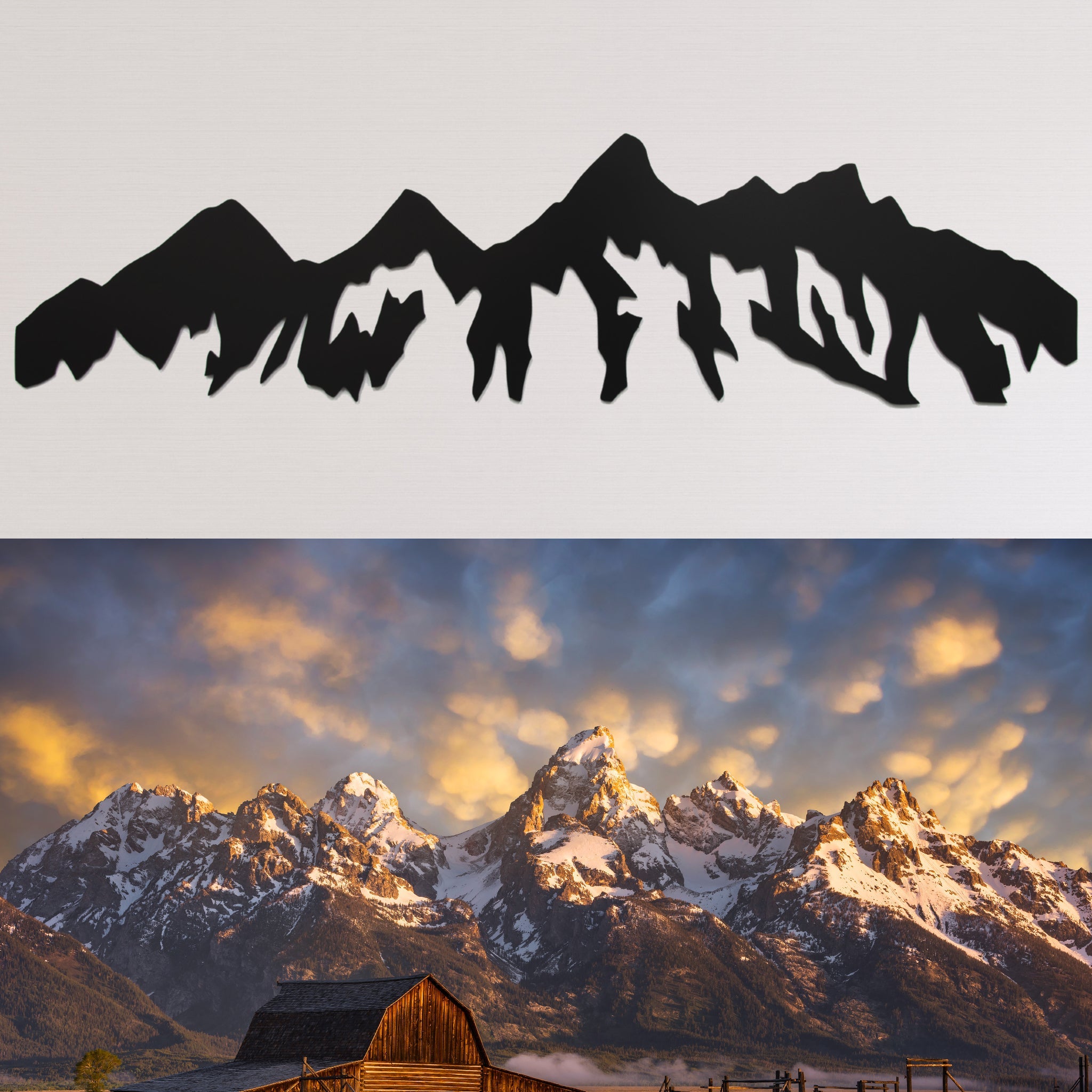 Teton Mountain Range - Metal Wall Art