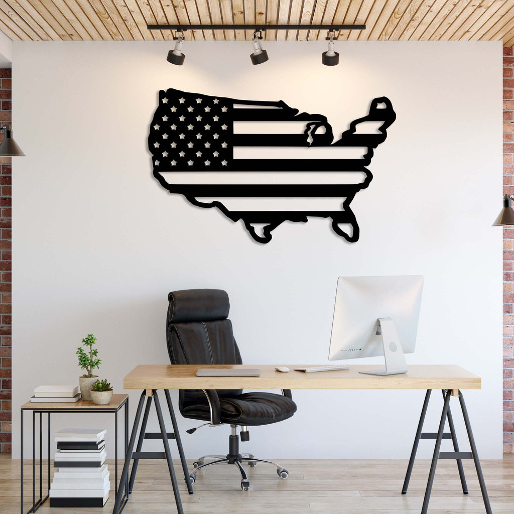American Flag United States - Metal Wall Art