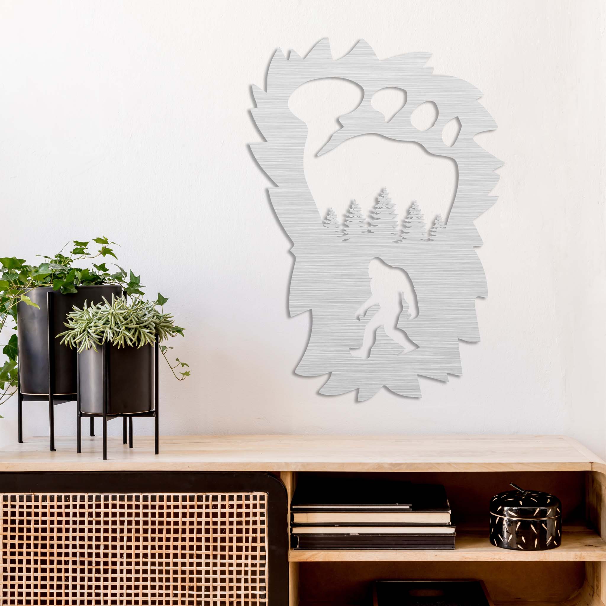 Bigfoot Foot Print - Metal Wall Art