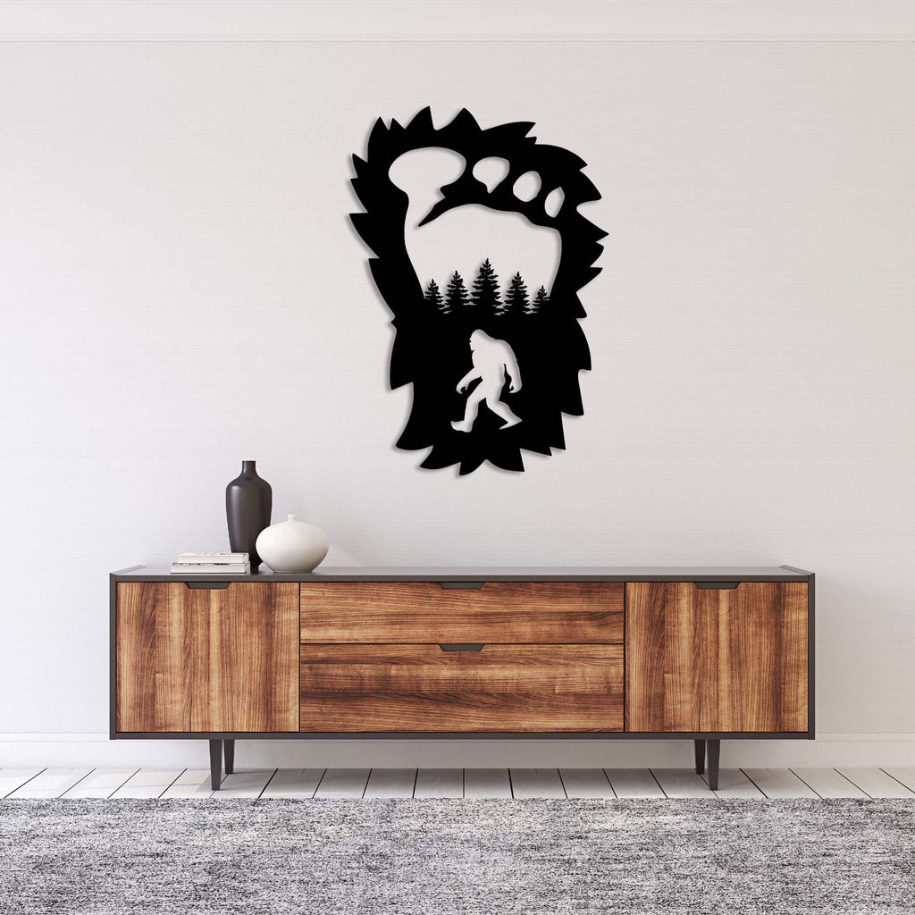Bigfoot Foot Print - Metal Wall Art