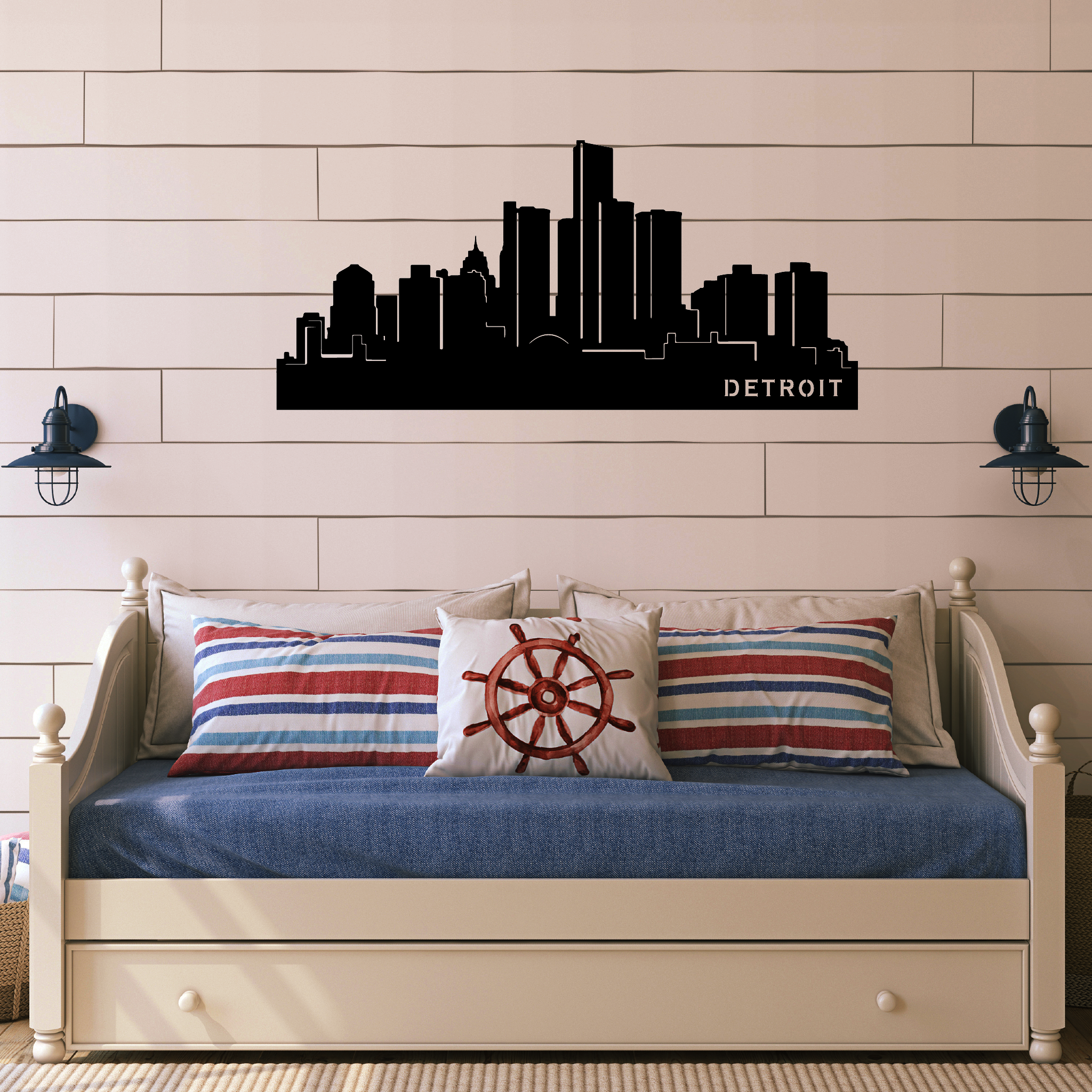 Detroit Skyline - Metal Wall Art