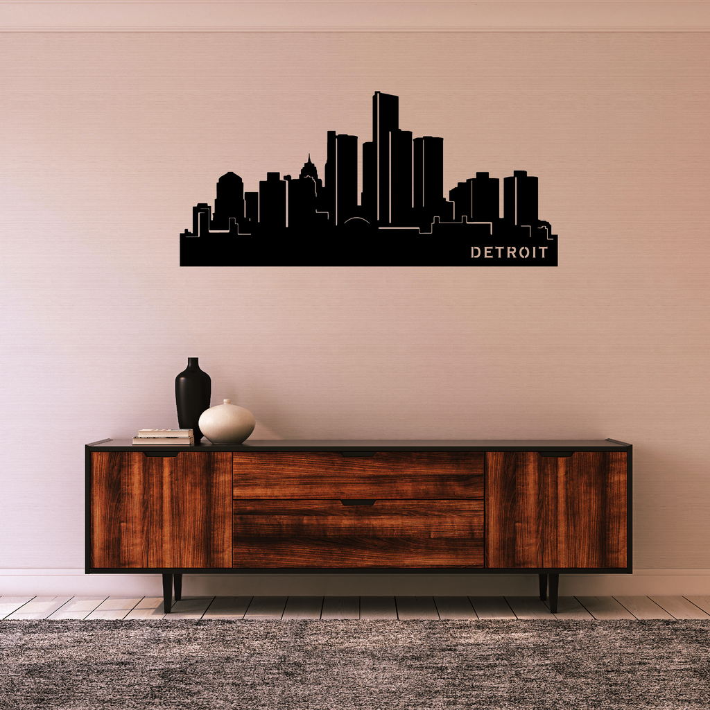 Detroit Skyline - Metal Wall Art