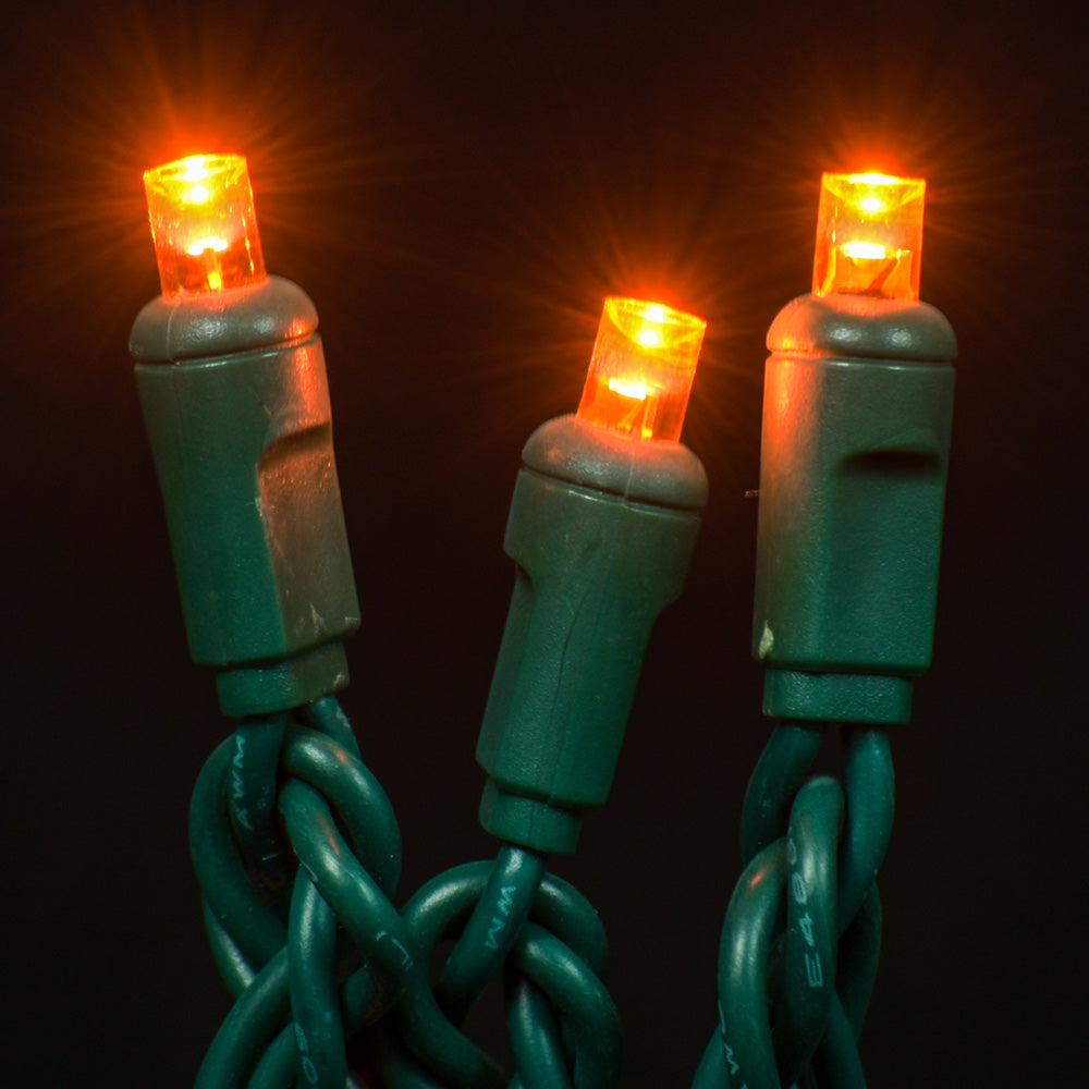 LED Concave 5MM Light Set, 50 Ct, 4" Spacing, Two Wire