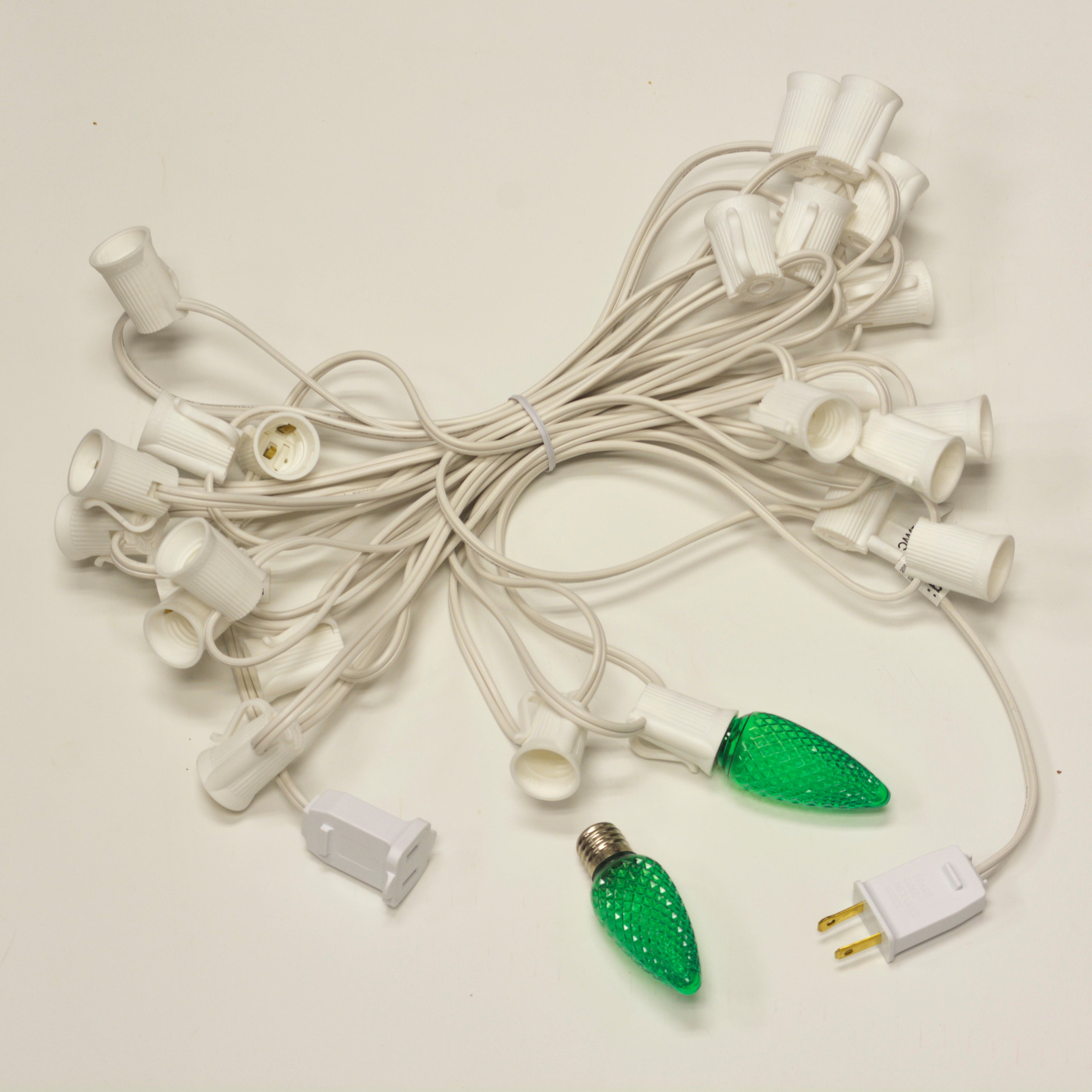 C9 25' Cord with Ends in White