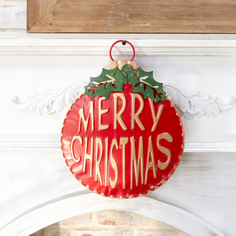 Red + Gold Christmas Sign
